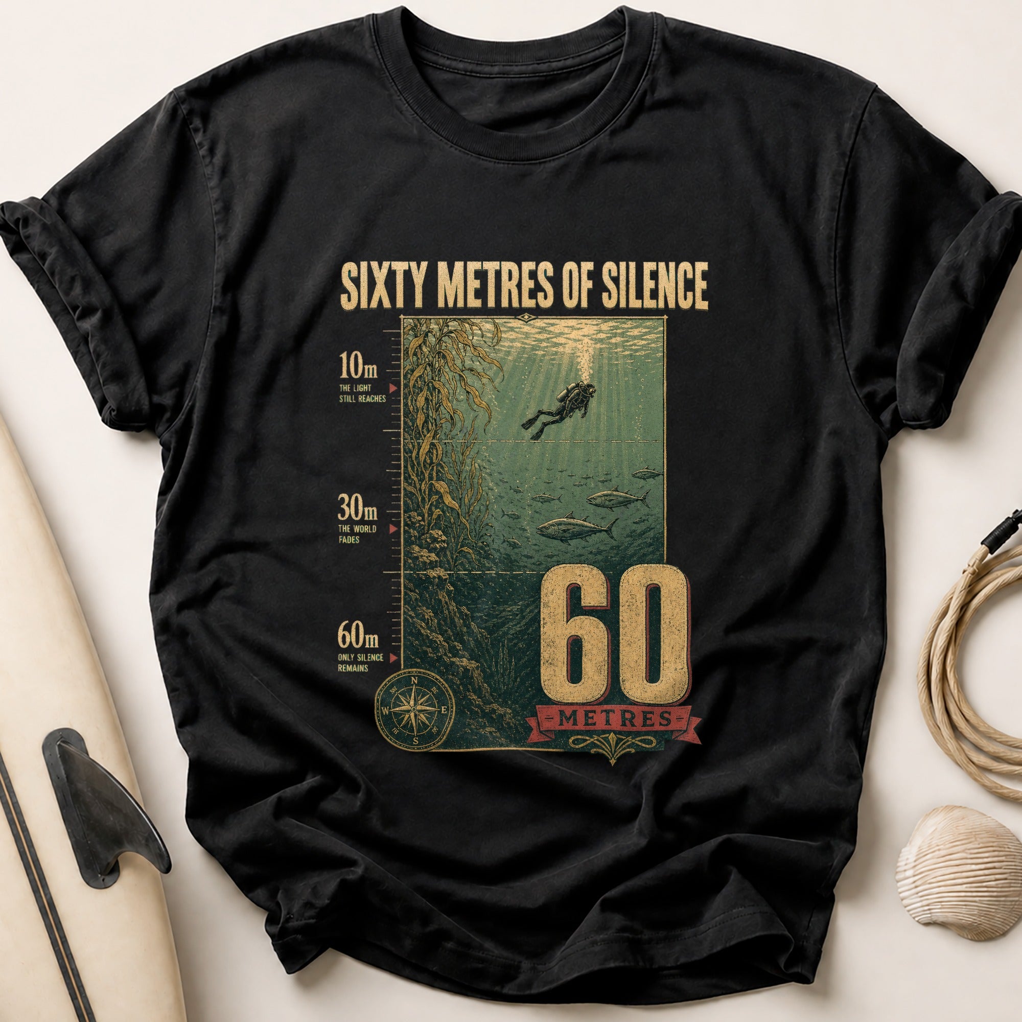Sixty Metres of Silence Tee - Black