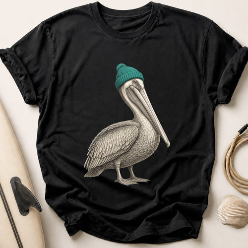 Brown Pelican Tee - Black