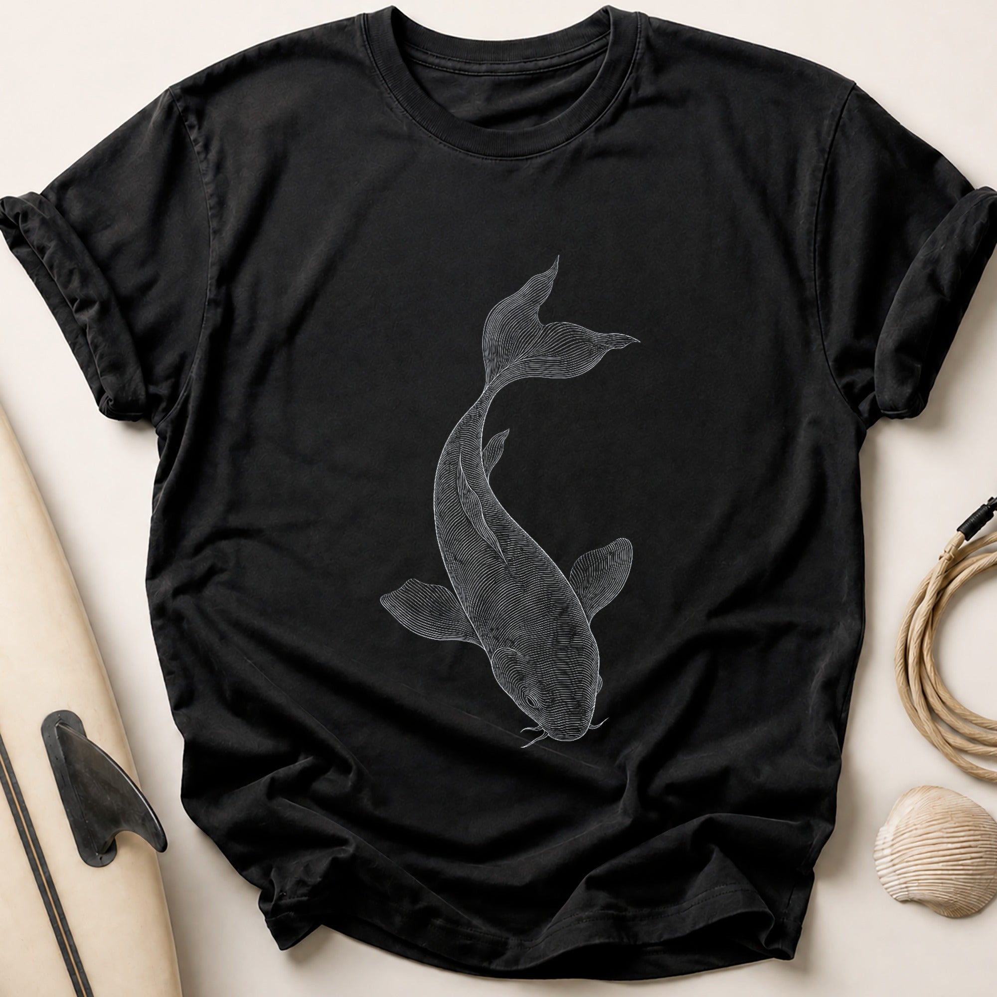 Koi Fish Tee - Black