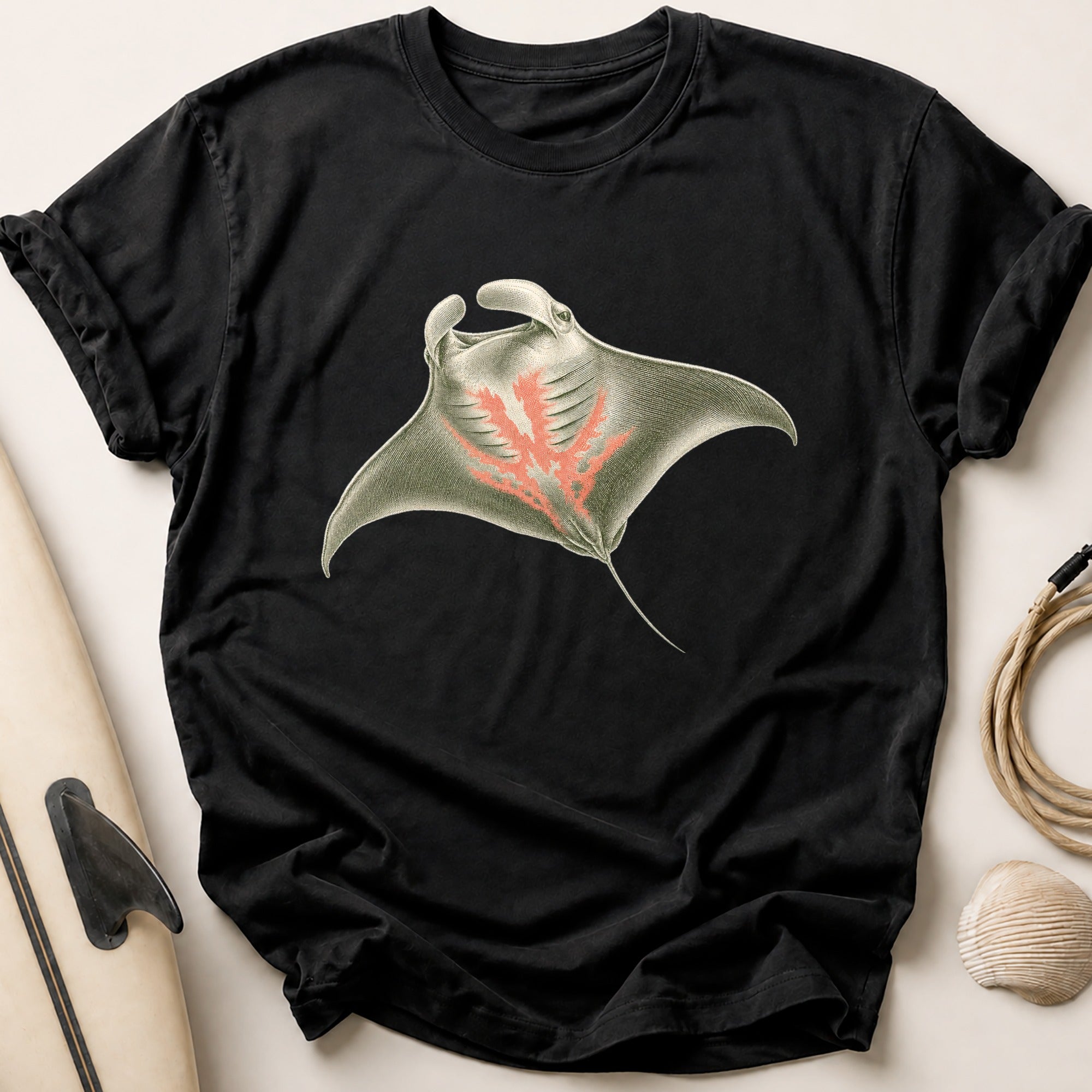 Manta Ray Gliding III Tee - Black