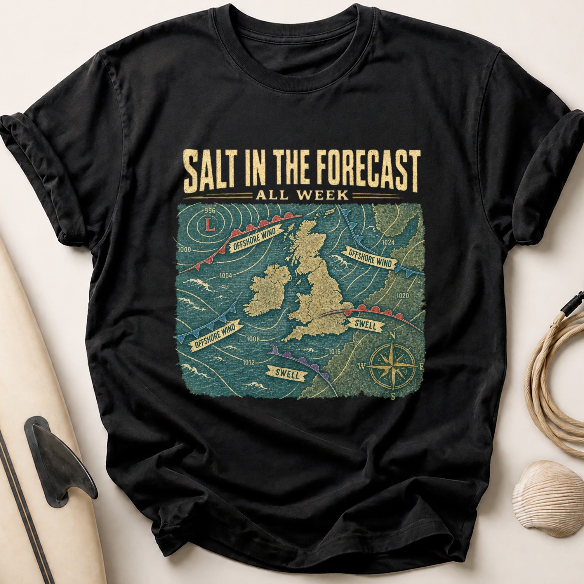 Salt in the Forecast Tee - Black
