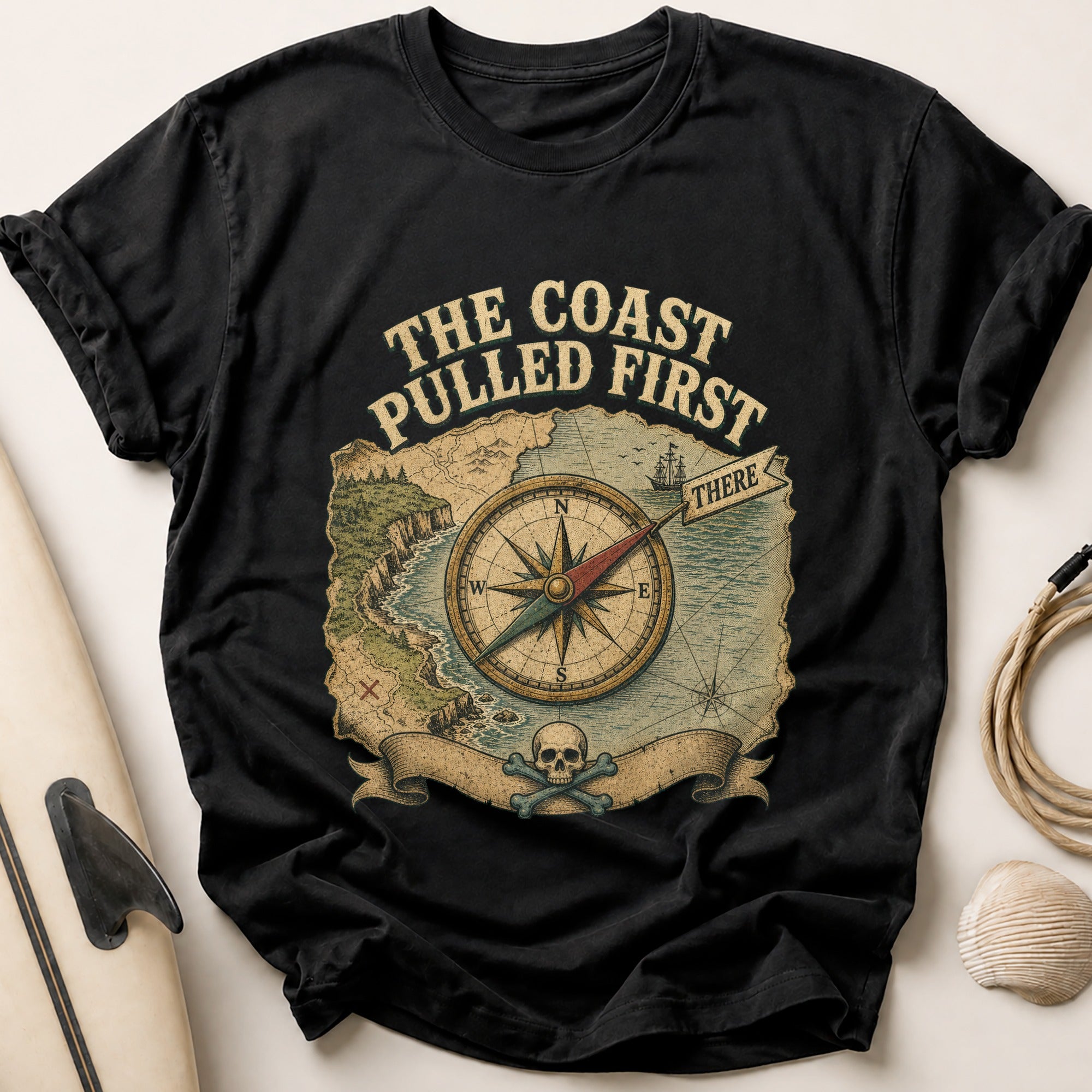 The Coast Pulled First Tee - Black