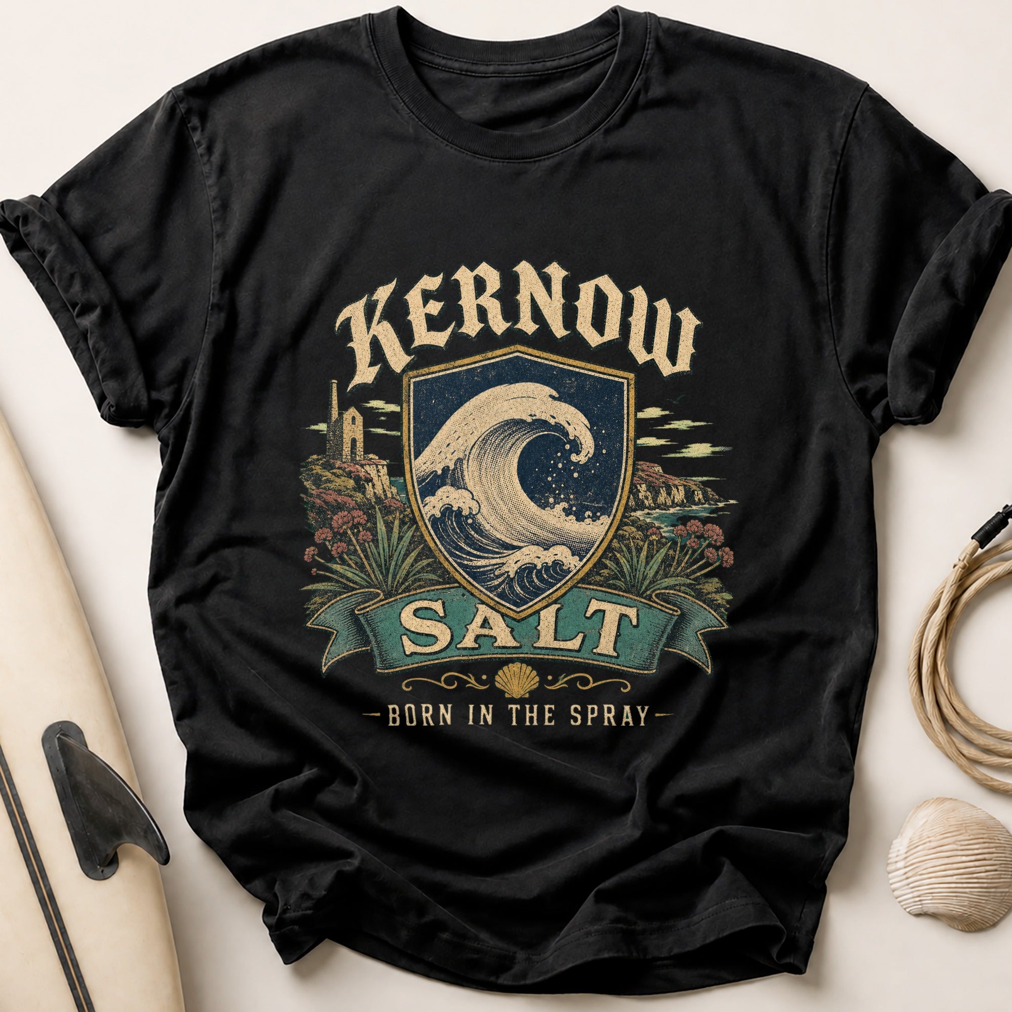 Kernow Salt Tee - Black