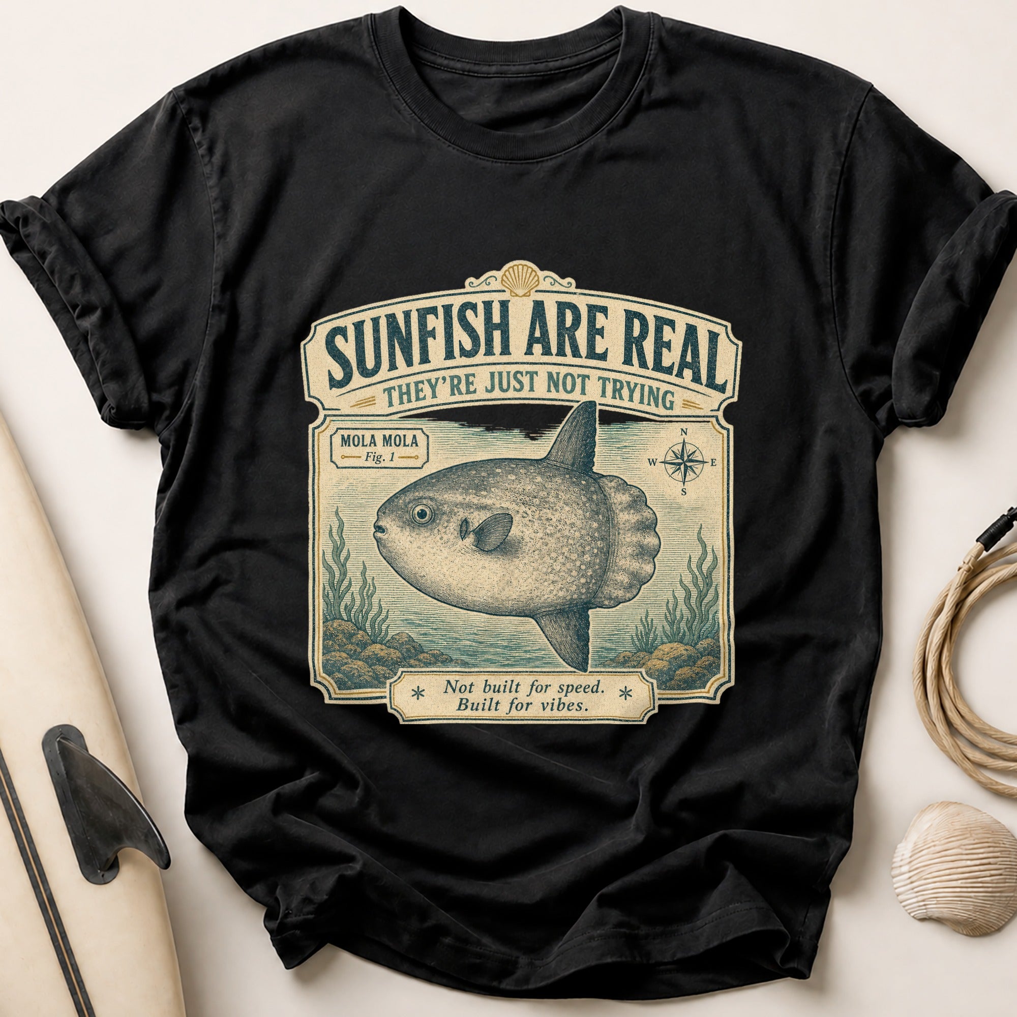 Sunfish Are Real Tee - Black
