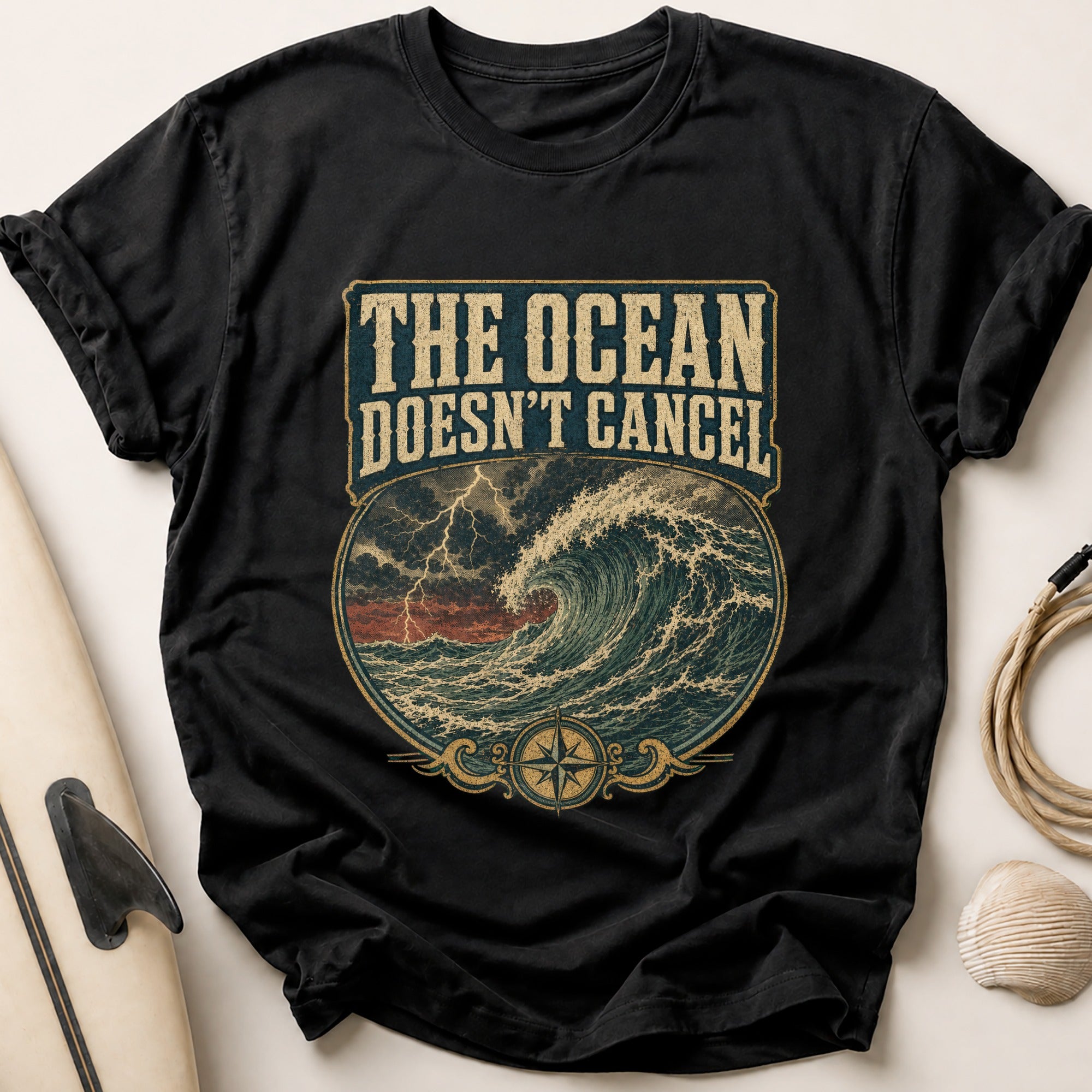 The Ocean Doesn't Cancel Tee - Black