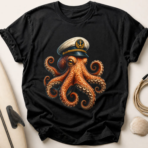 Captain Octopus 70 Tee - Black