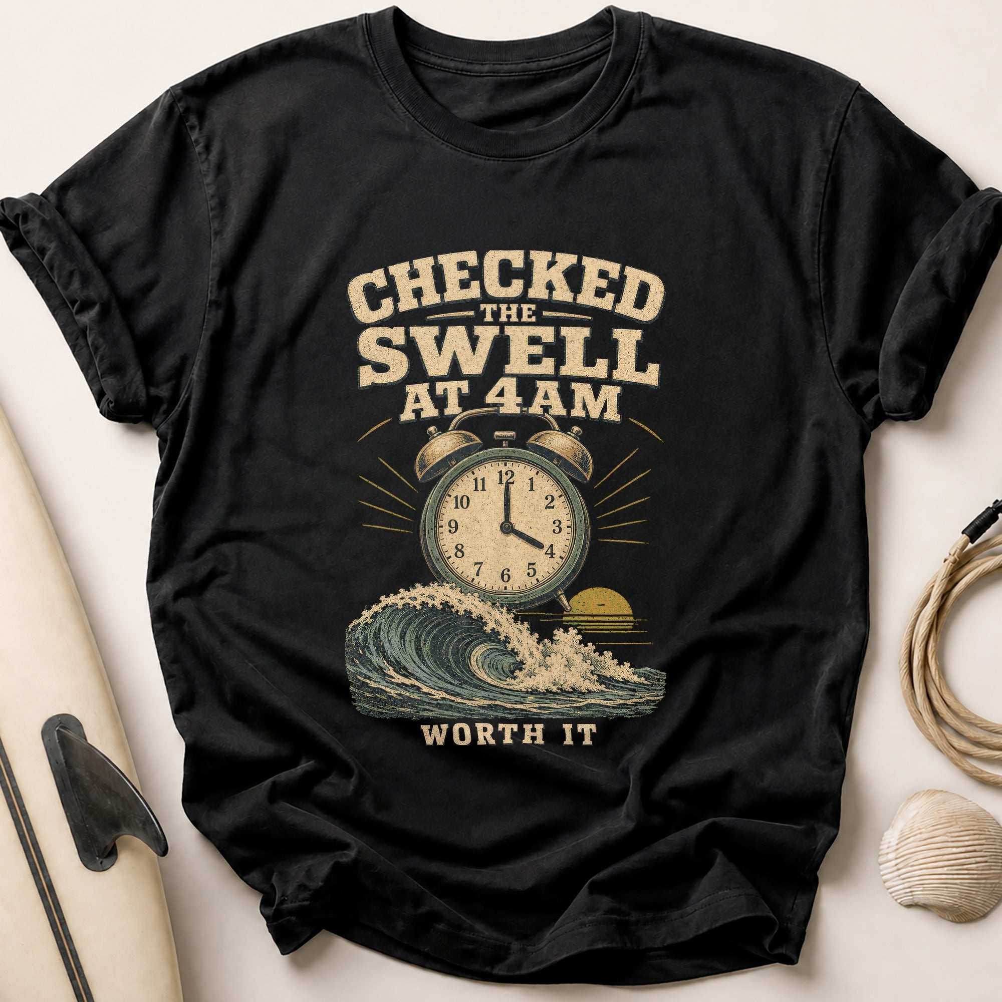 Checked The Swell Tee - Black