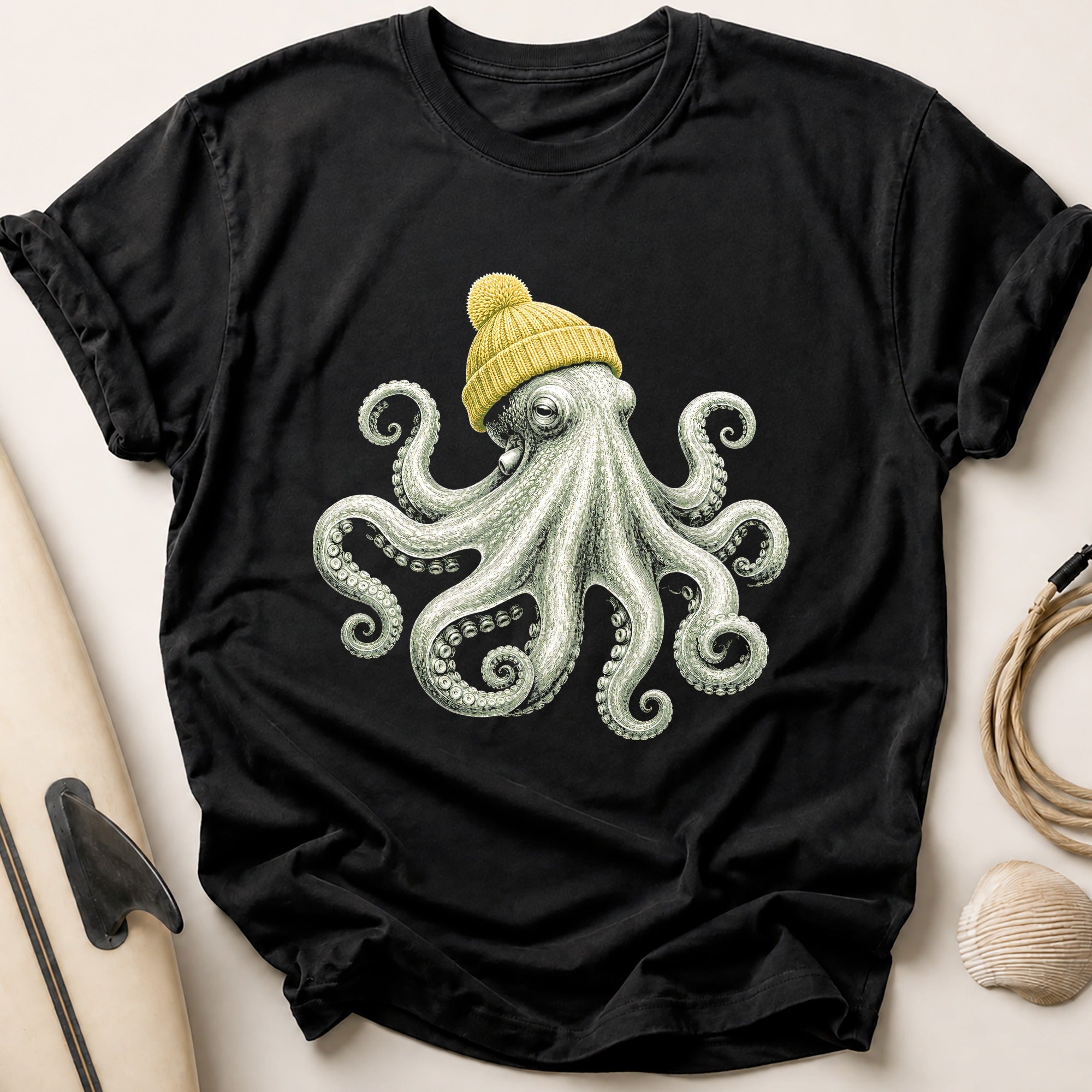 Cosy Octopus Tee - Black