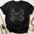 Crab Christmas Lights 64 Tee - Black