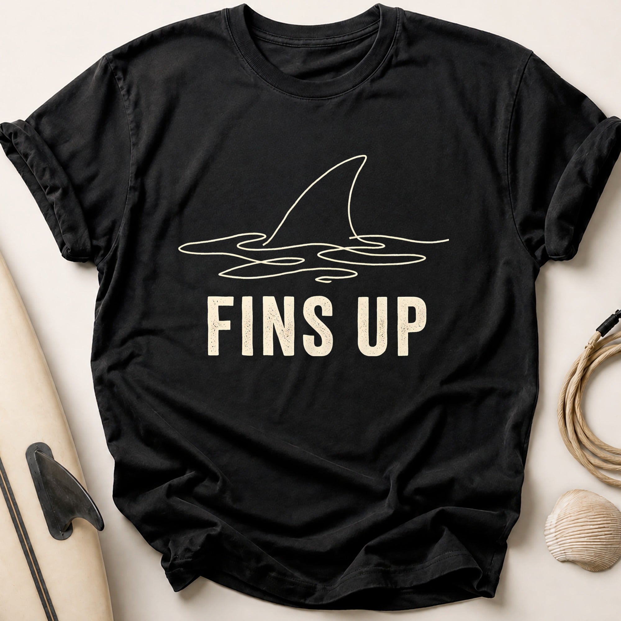 Fins Up Tee - Black