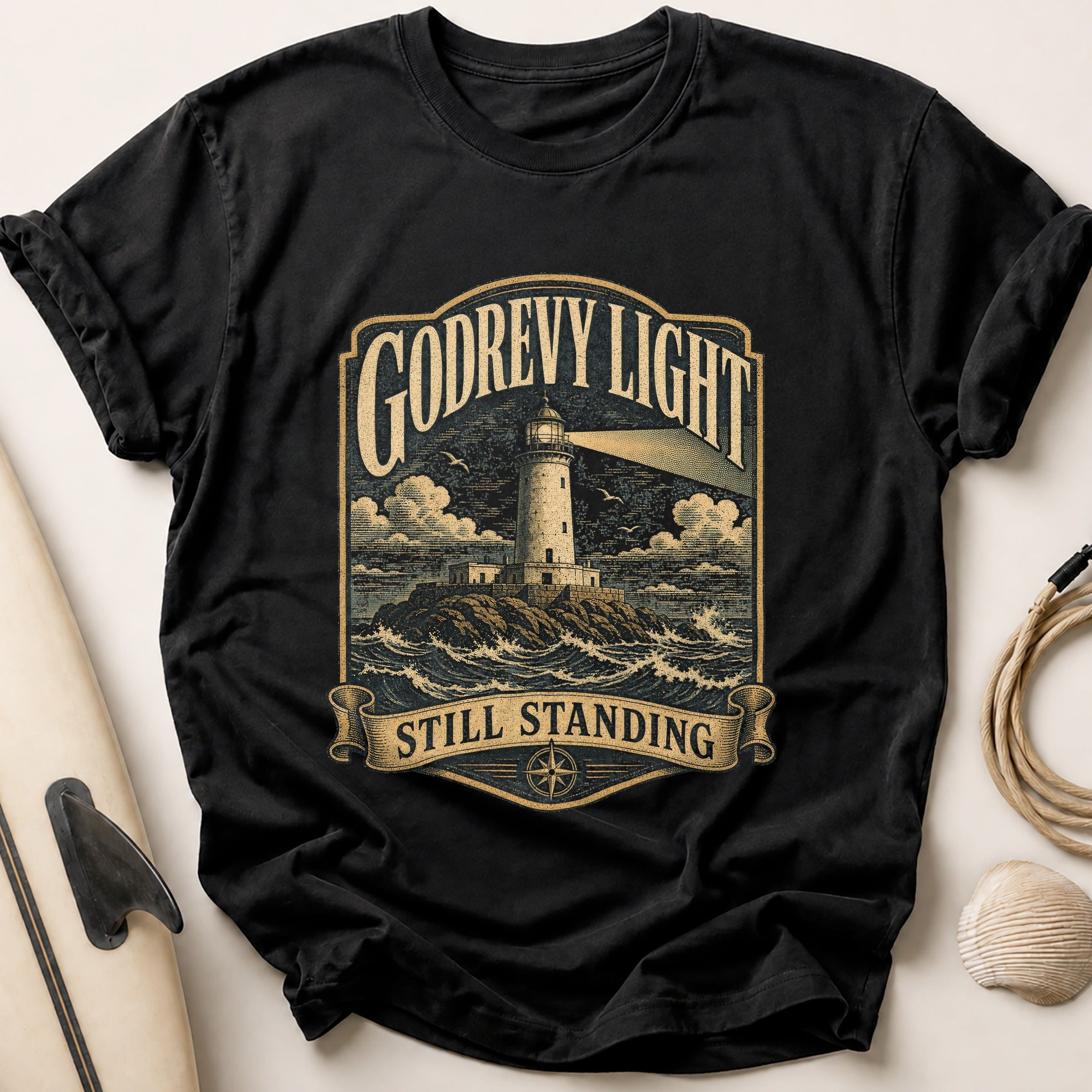 Godrevy Light Tee - Black