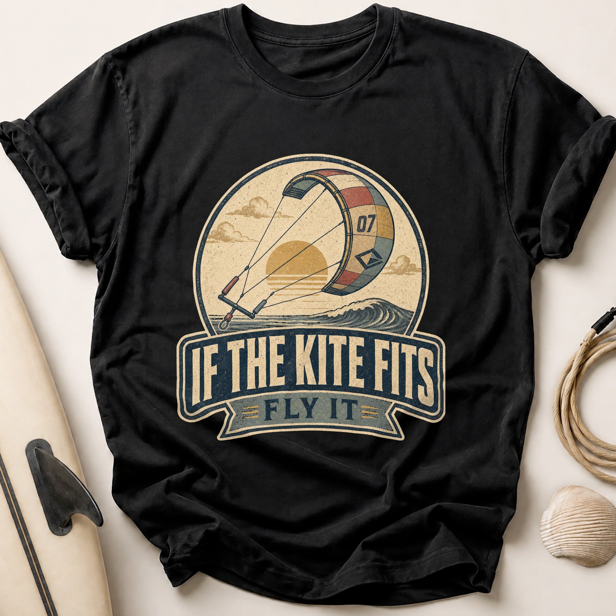 If The Kite Fits Tee - Black
