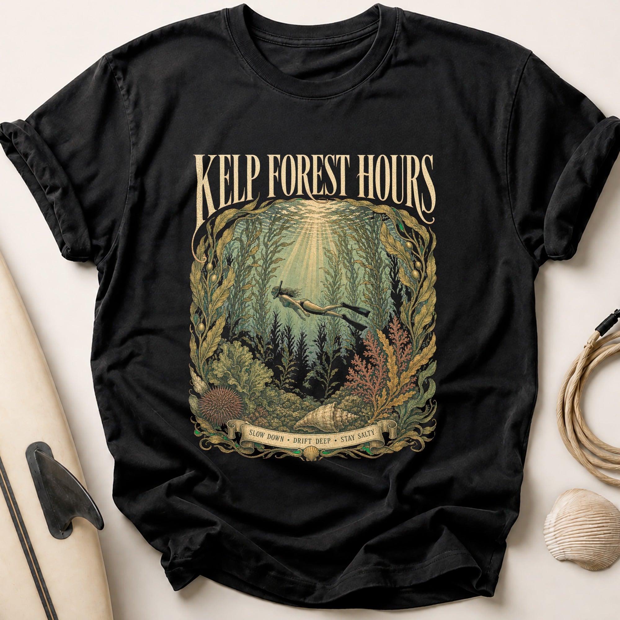 Kelp Forest Hours Tee - Black