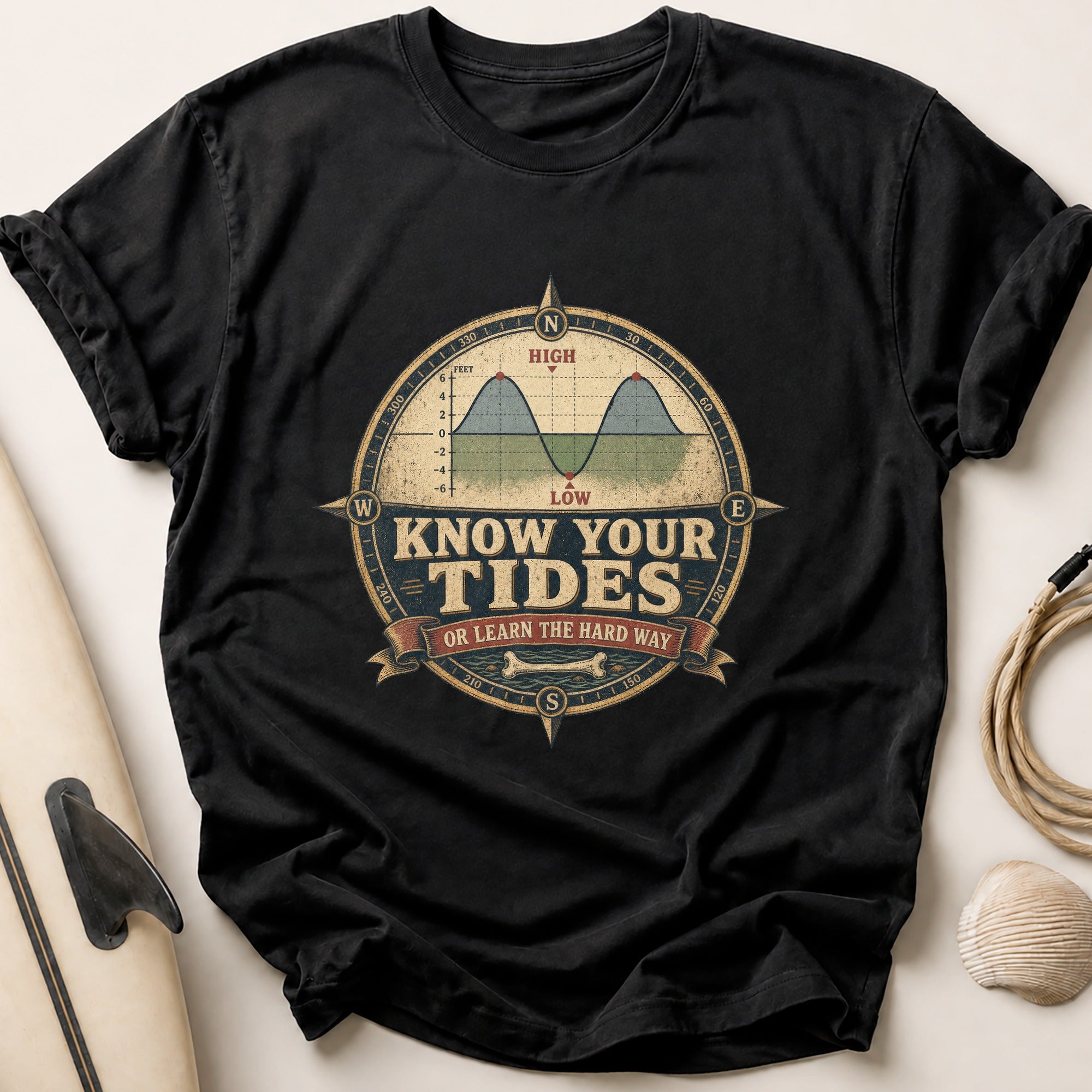 Know Your Tides Tee - Black