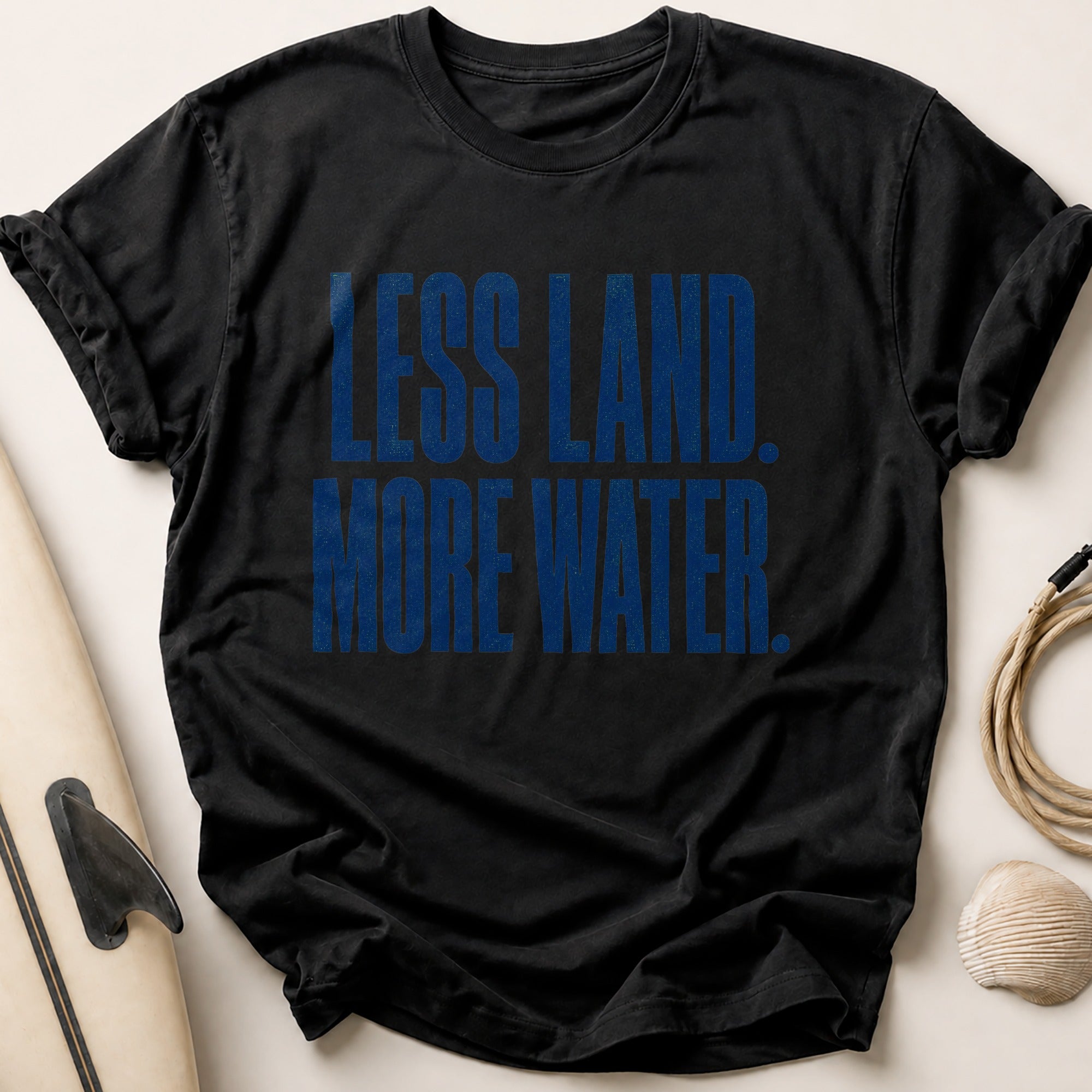 Less Land More Water Tee - Black