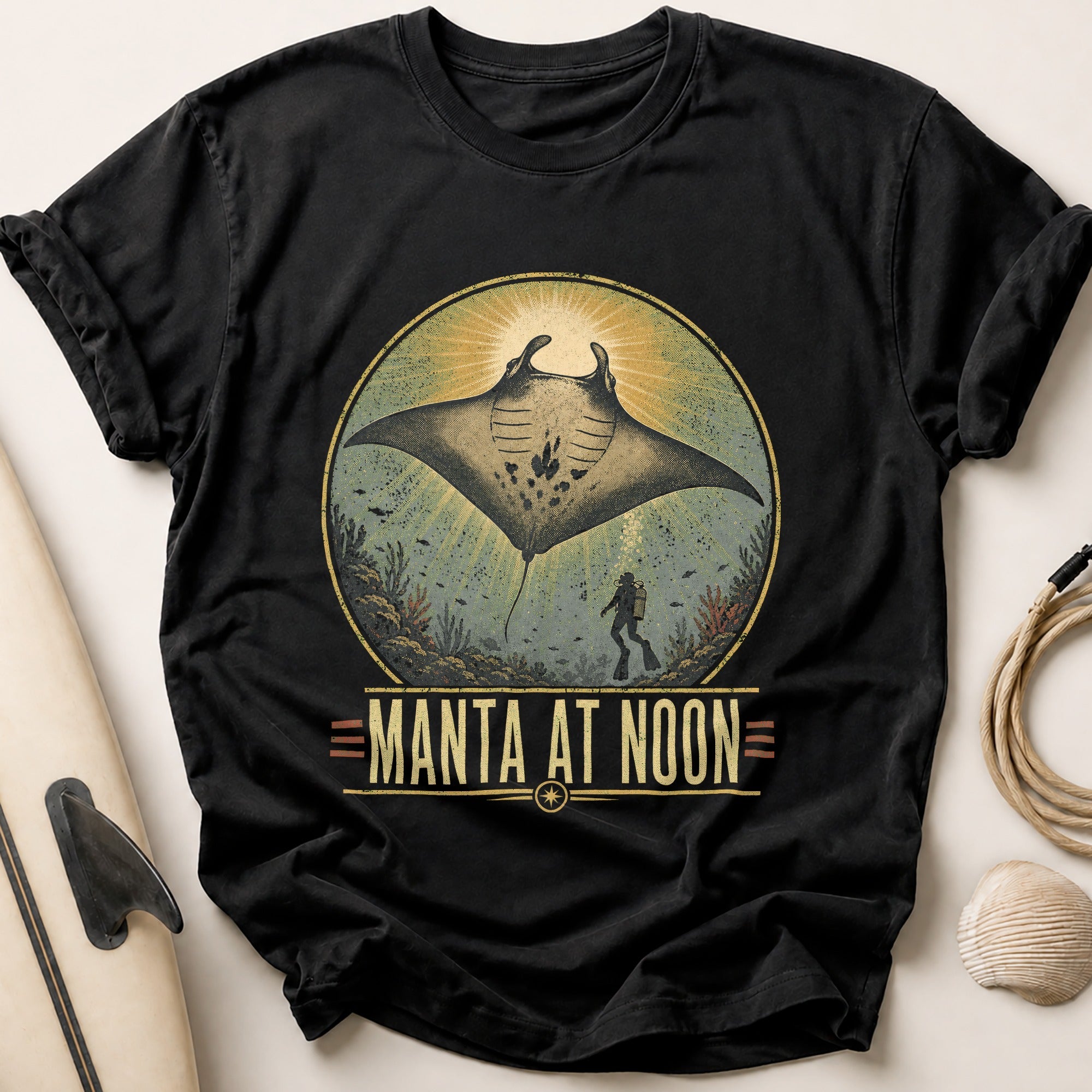 Manta At Noon Tee - Black