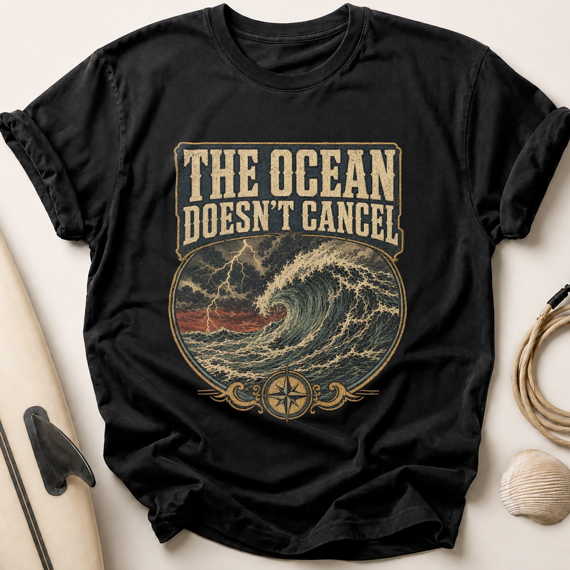Ocean Doesn't Cancel Tee - Black