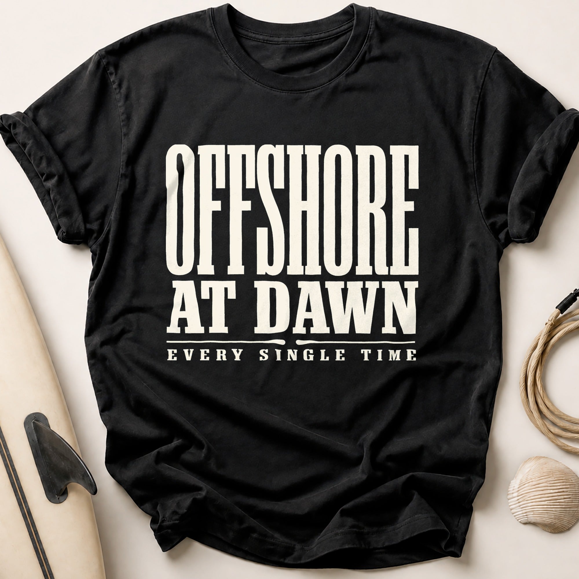 Offshore At Dawn Tee - Black