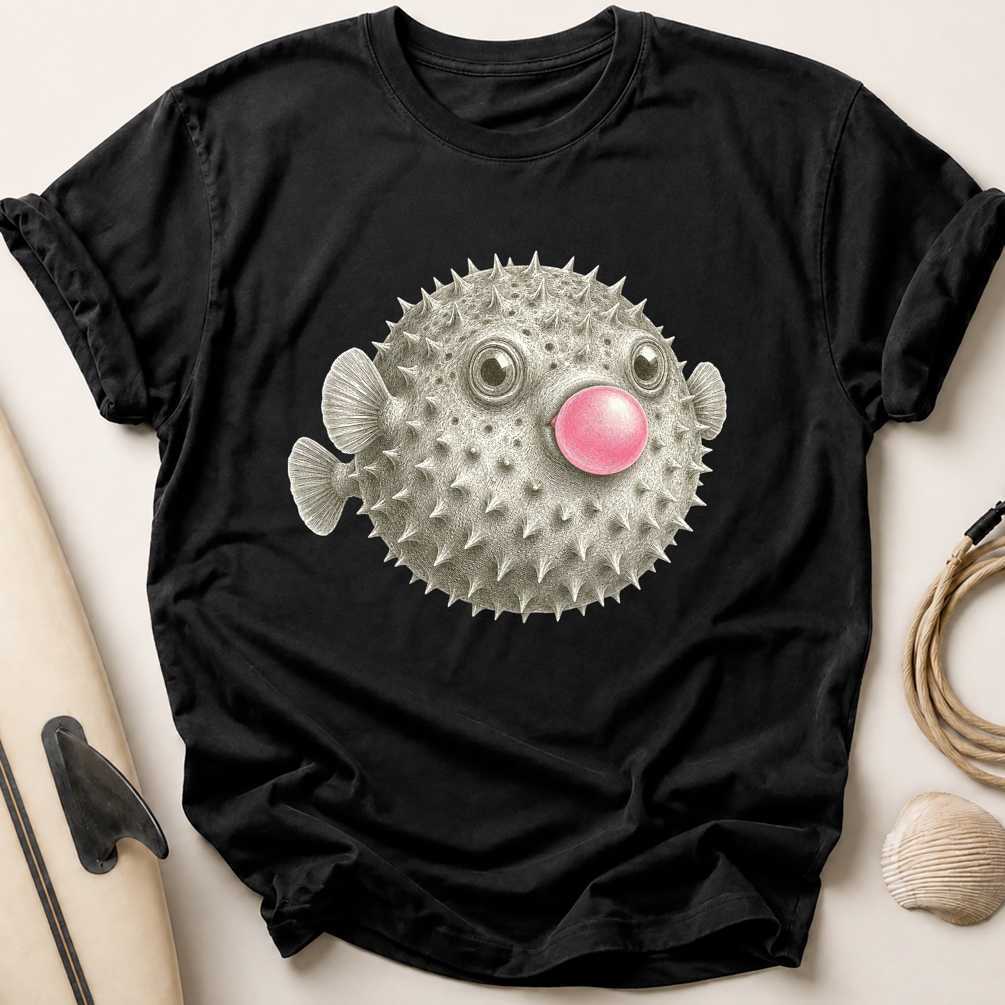 Pufferfish Tee - Black