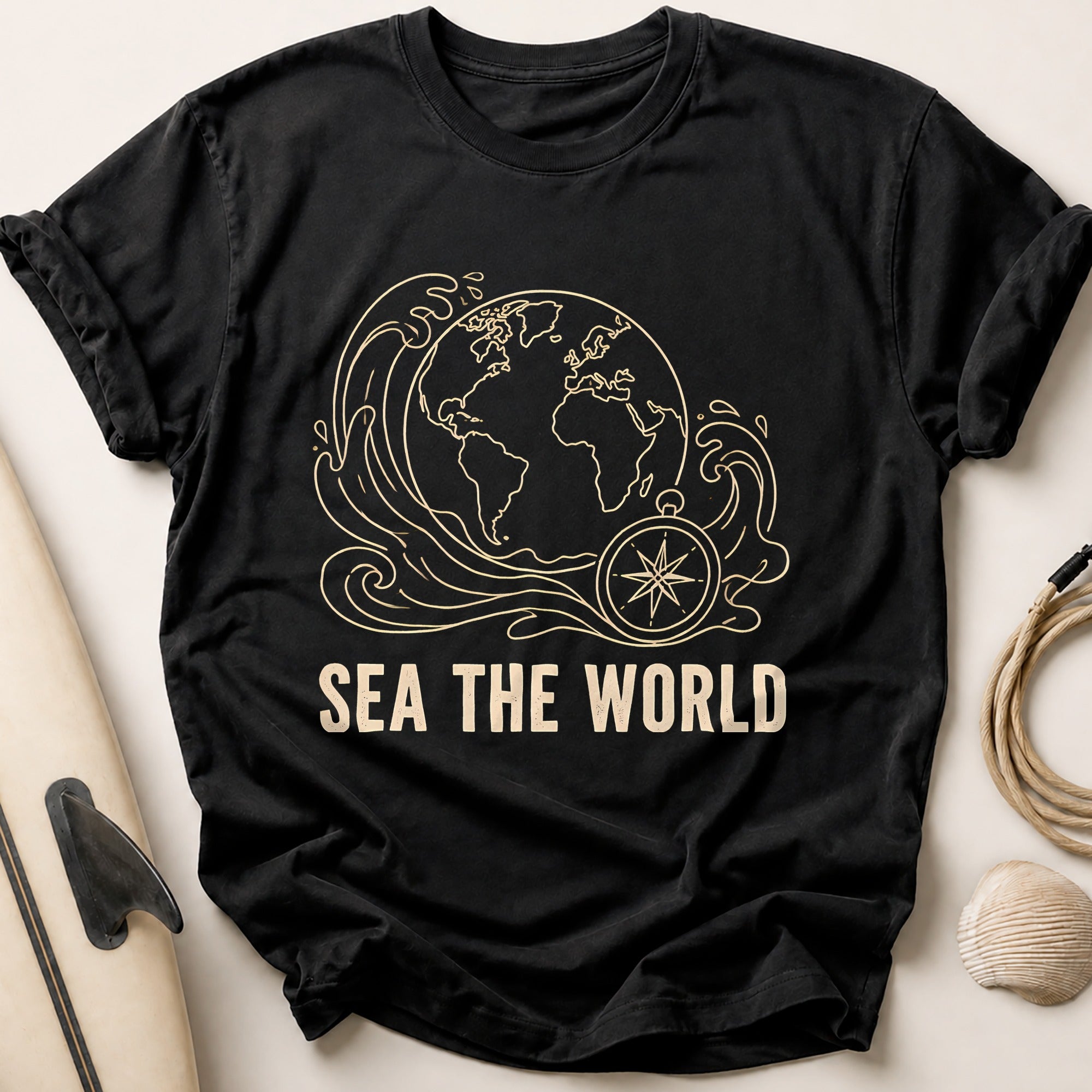 Sea The World Tee - Black