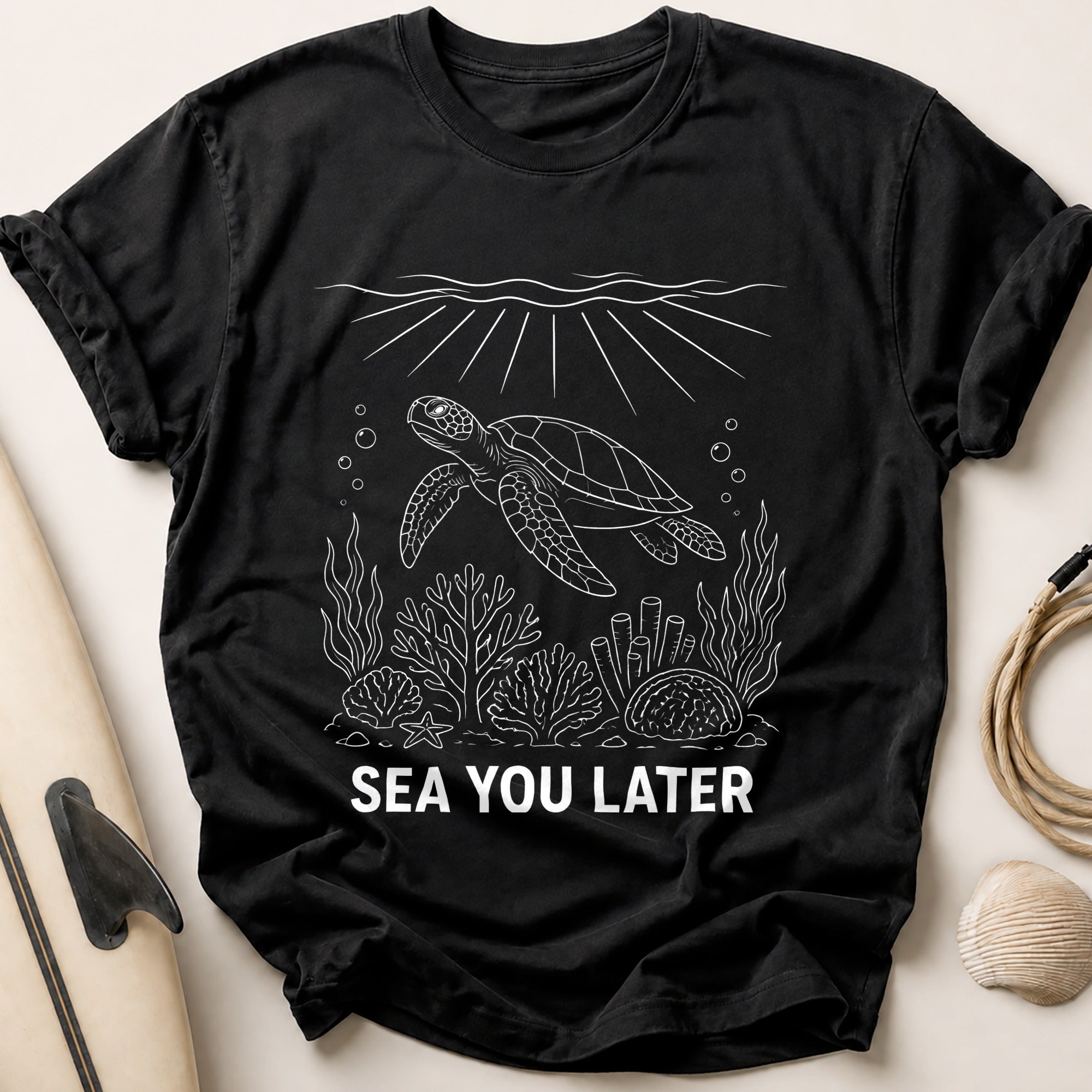 Sea You Later Tee - Black