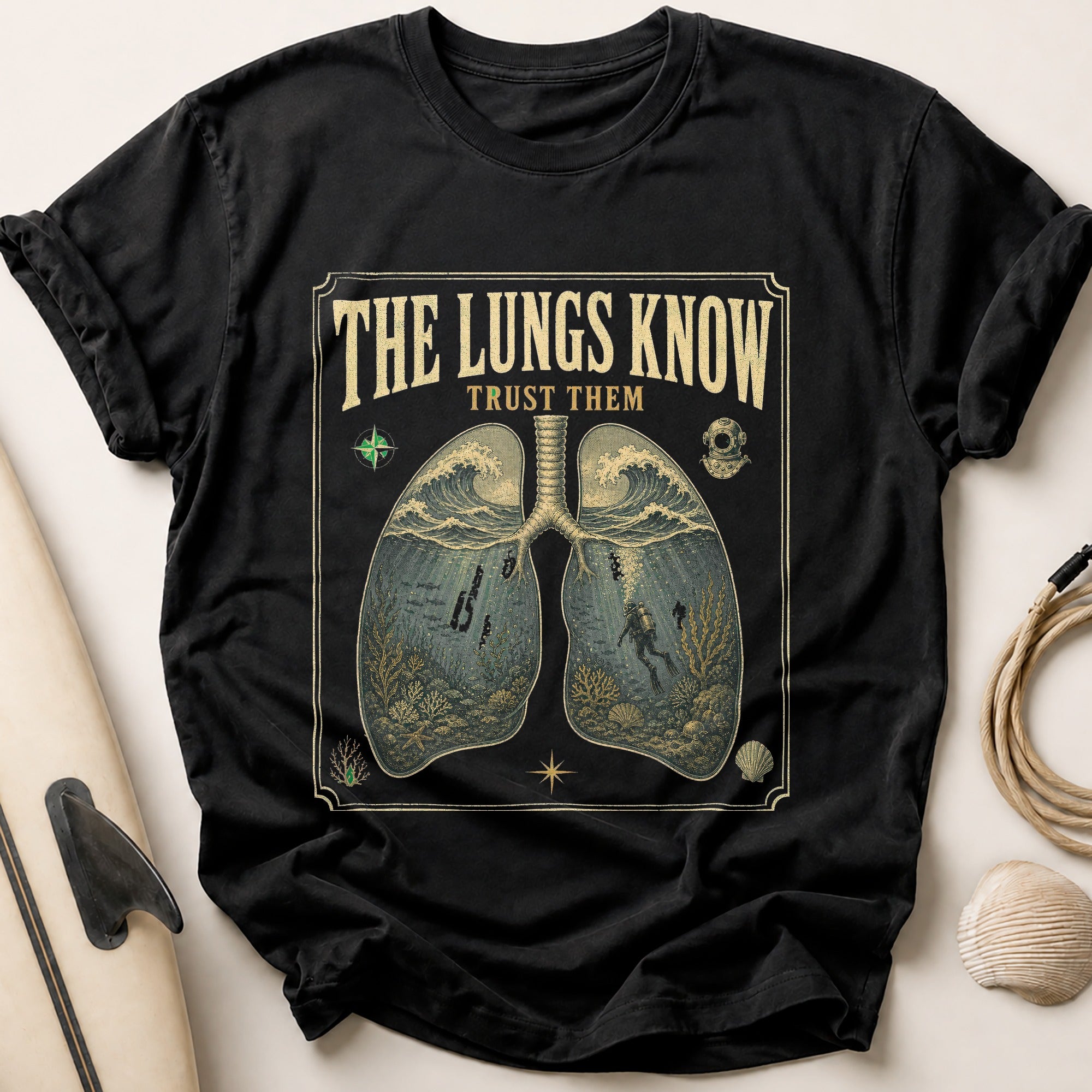 The Lungs Know Tee - Black