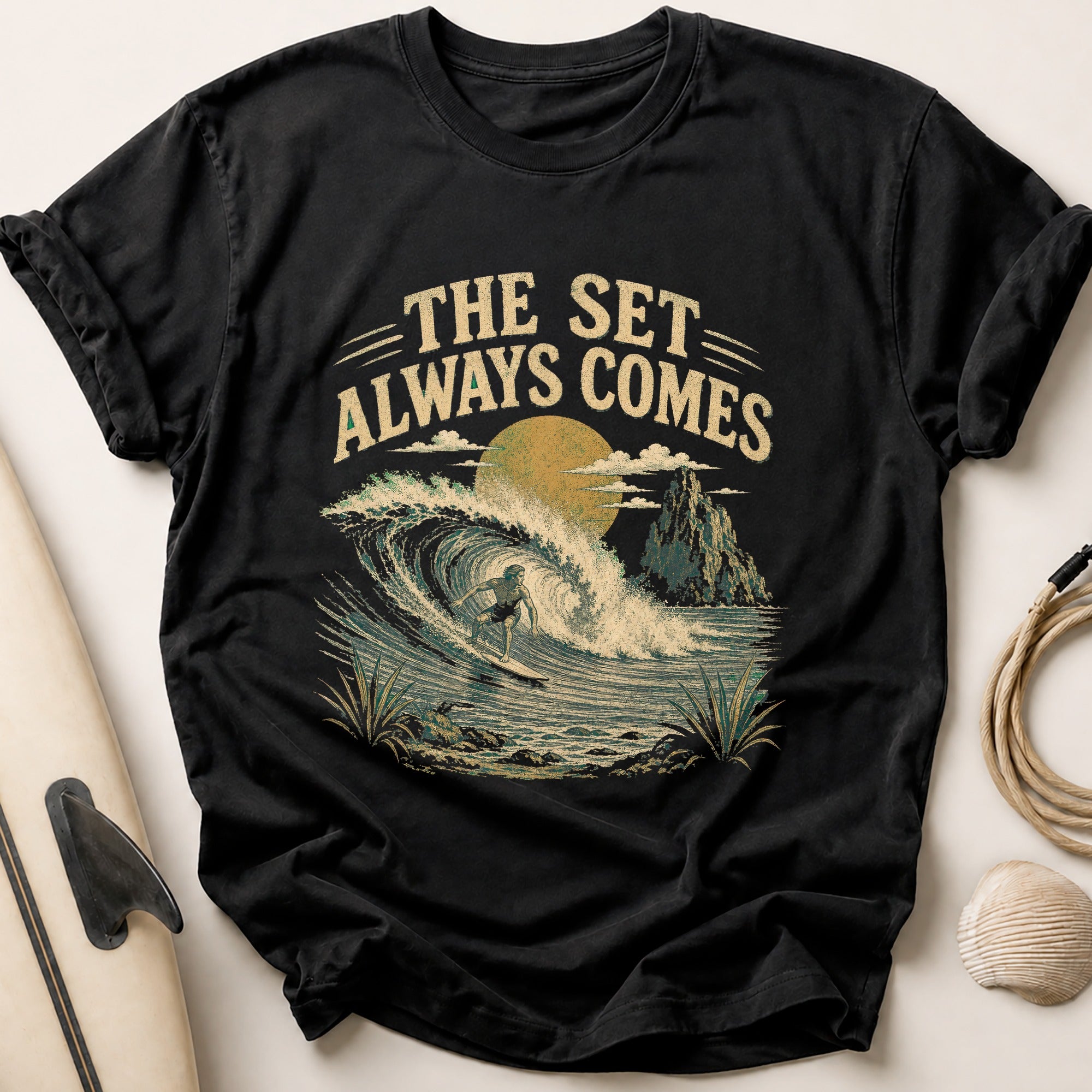 The Set Always Comes Tee - Black