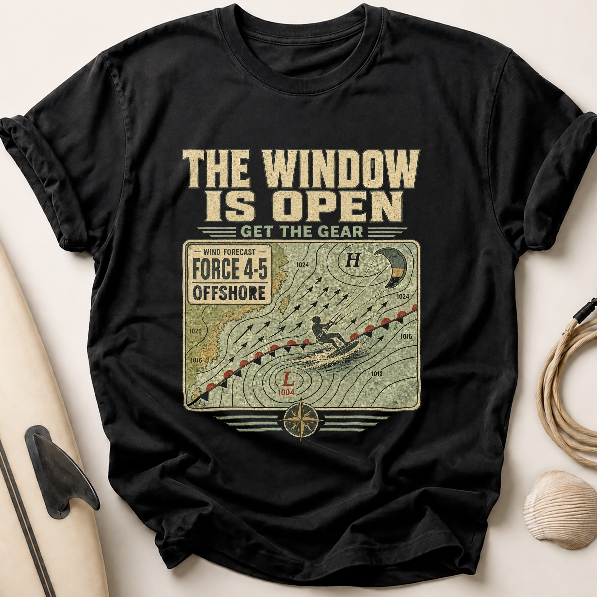 The Window Is Open Tee - Black