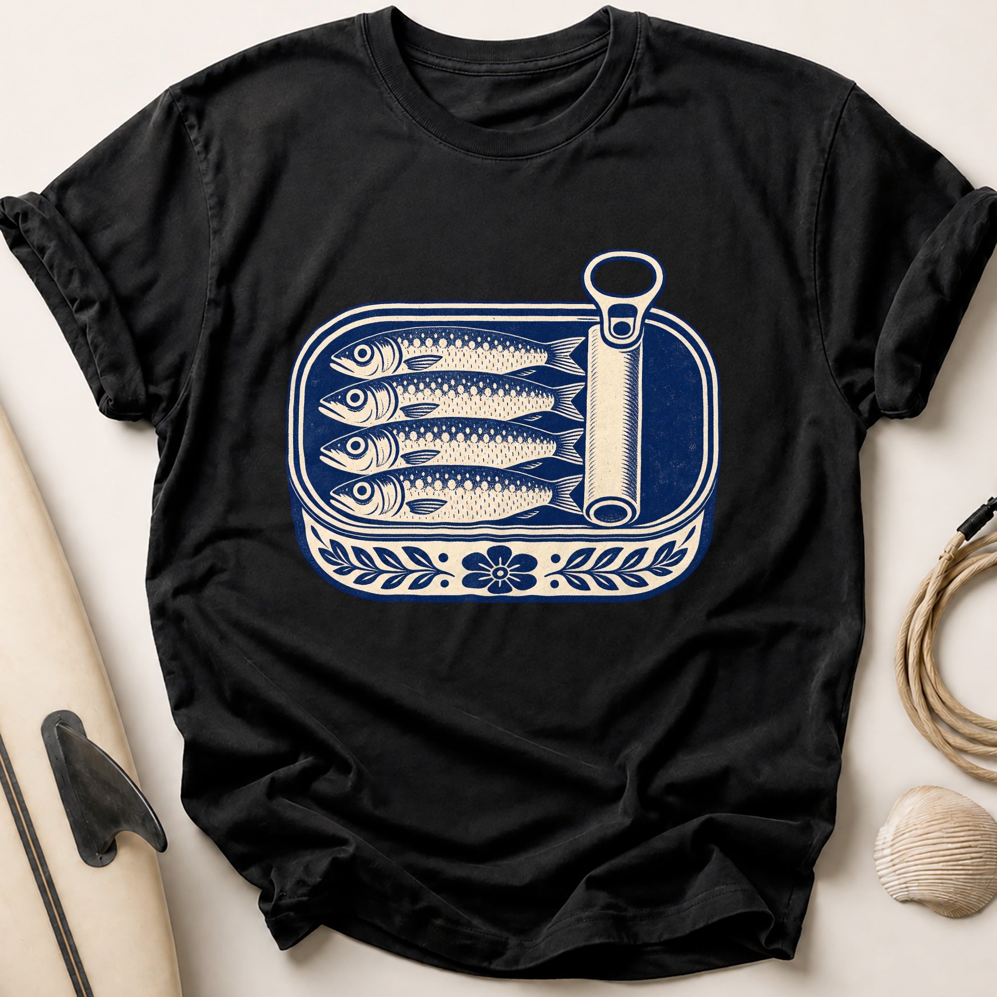 Tinned Sardines Tee - Black