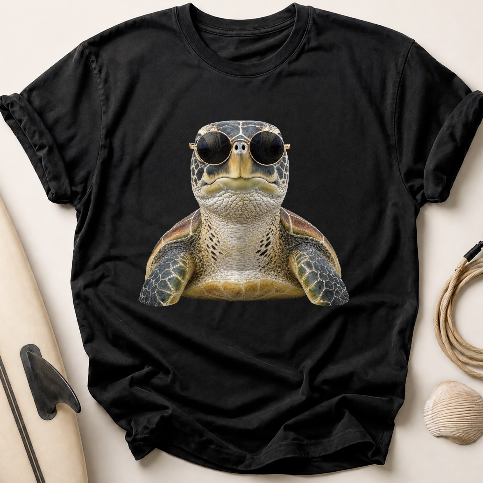 Turtle In Shades Tee - Black