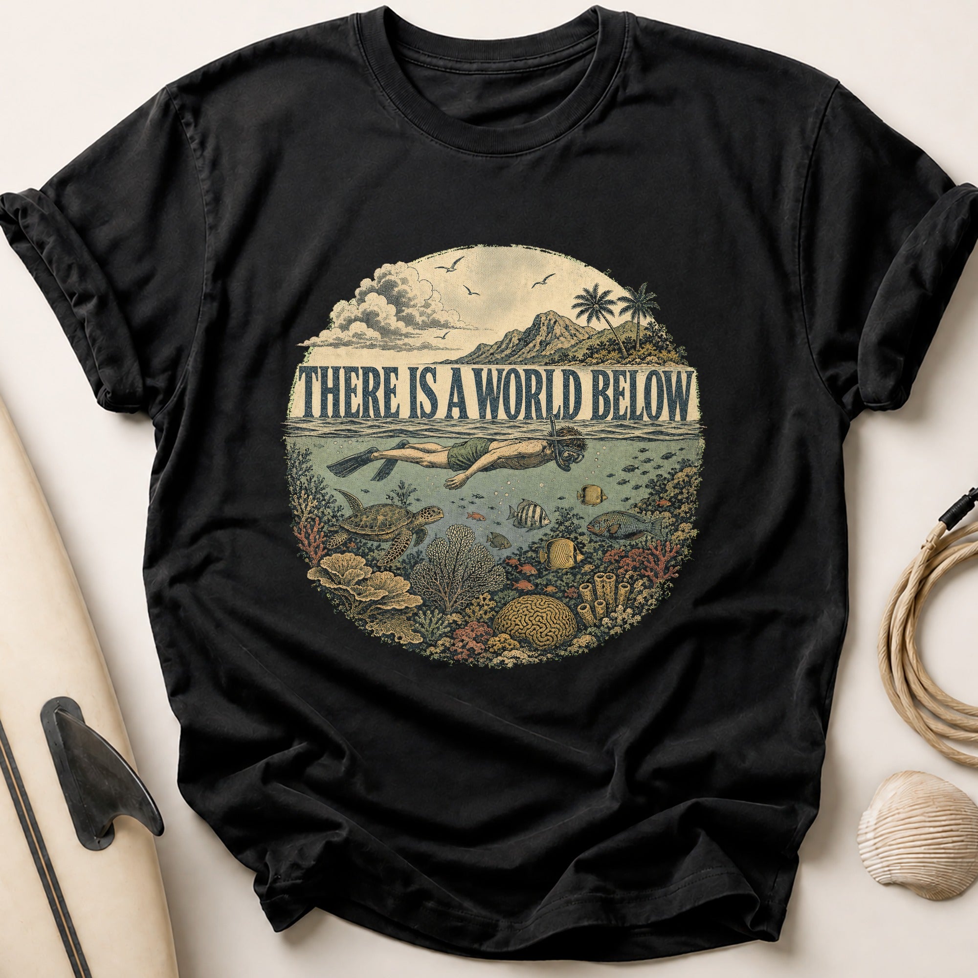 World Below Tee - Black