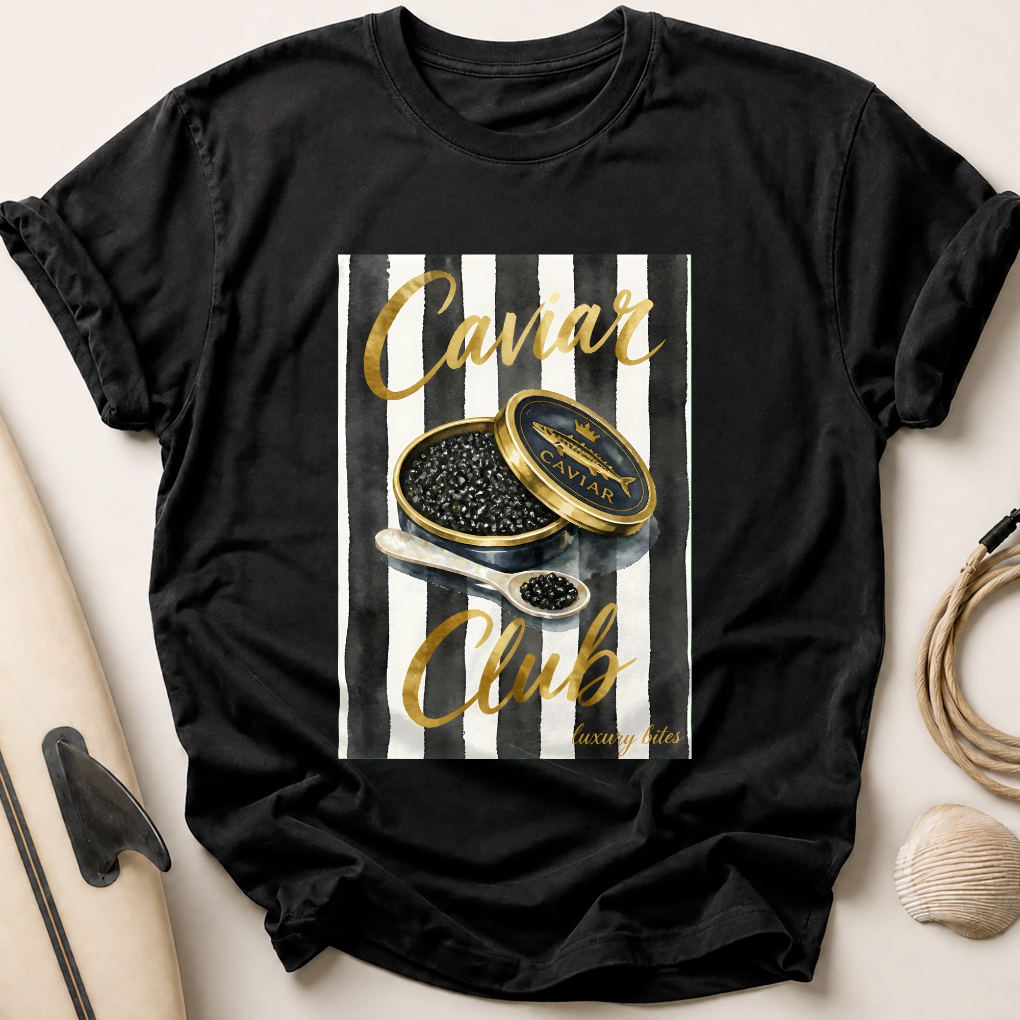 Caviar Club Bites Tee - Black