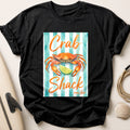 Crab Shack Raw Bar Seafood Coastal Tee - Black