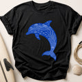 Ocean Whale Marine Animal Bright Tee - Black
