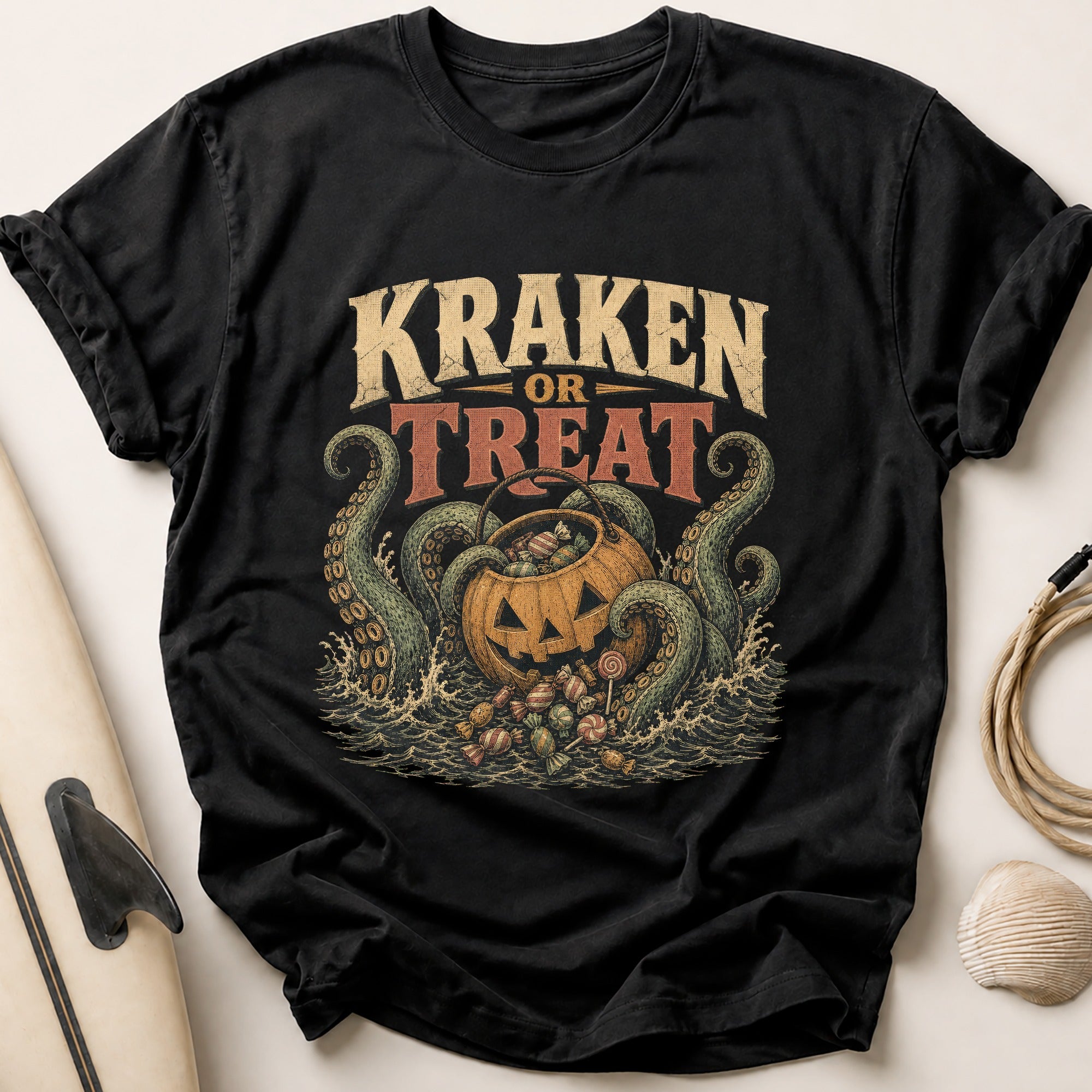 KRAKEN OR TREAT Tee - Black