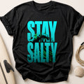 Stay Salty Surfer Ocean Tee - Black