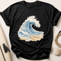 Watercolour Lone Wave Tee - Black