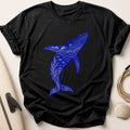 Whale Ocean Marine Art Tee - Black