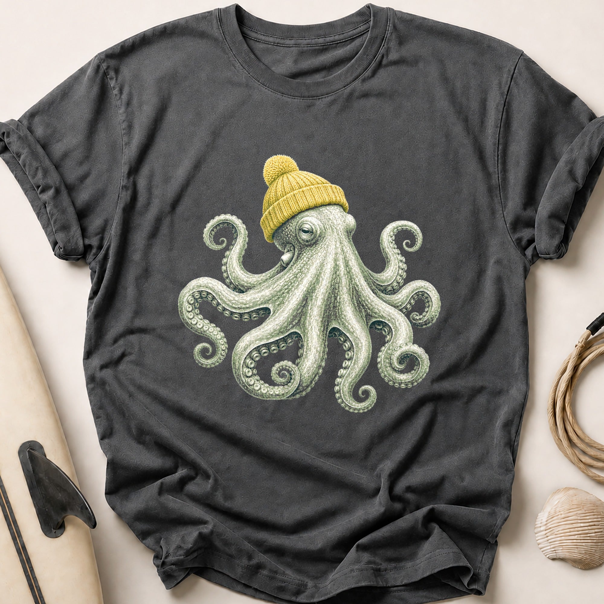Common Octopus Tee - Charcoal