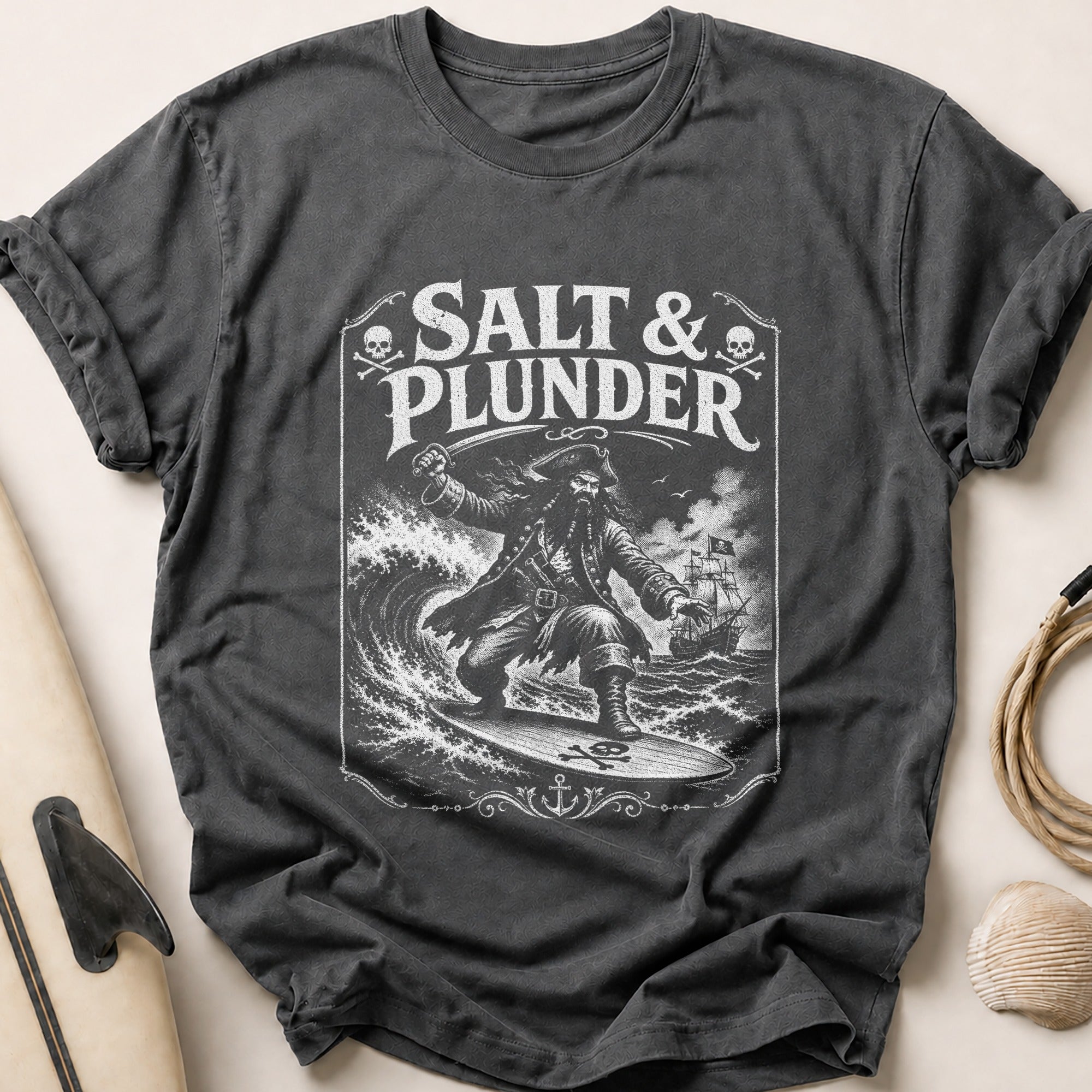 Salt & Plunder Tee - Charcoal