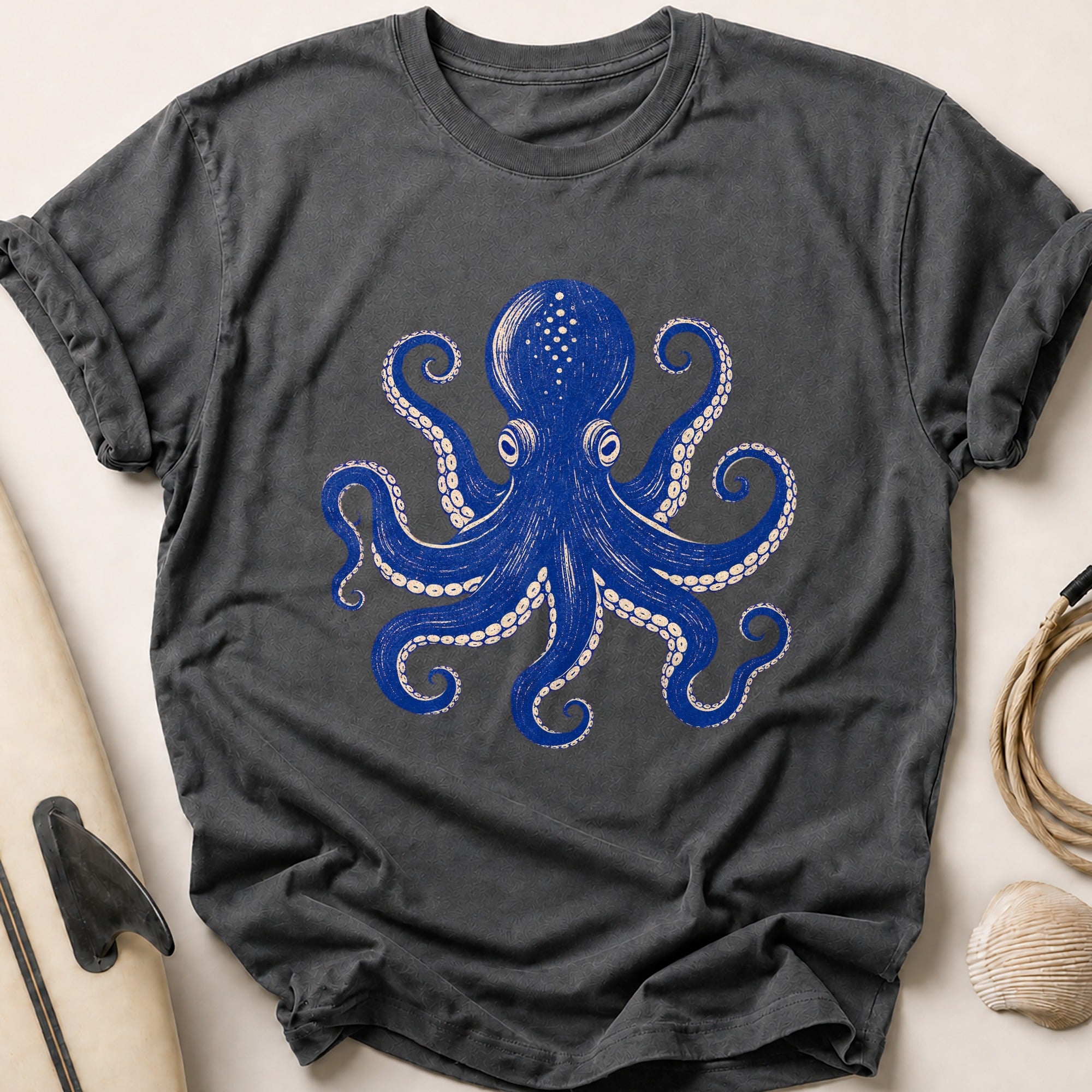 Octopus Tee - Charcoal