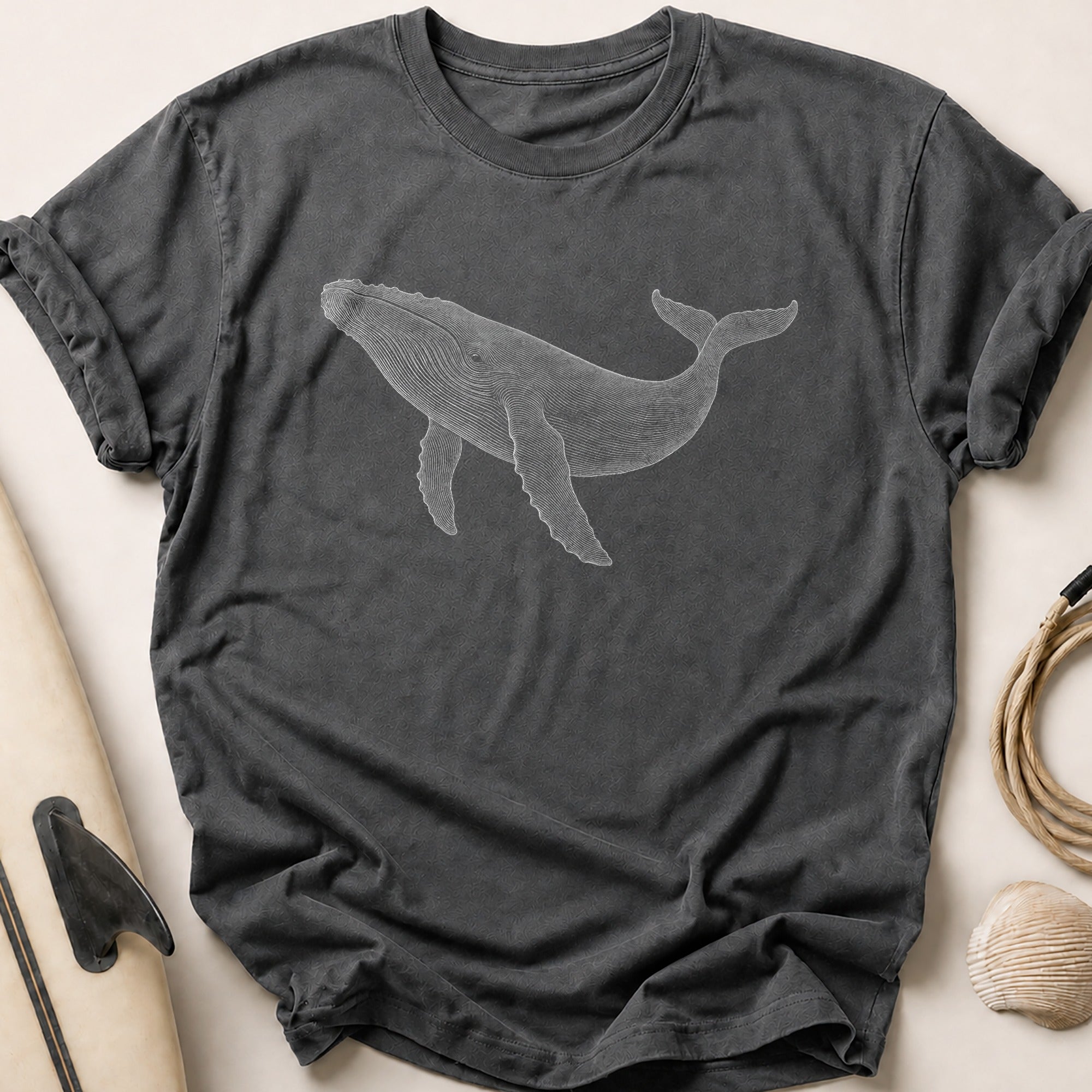 Humpback Whale Tee - Charcoal