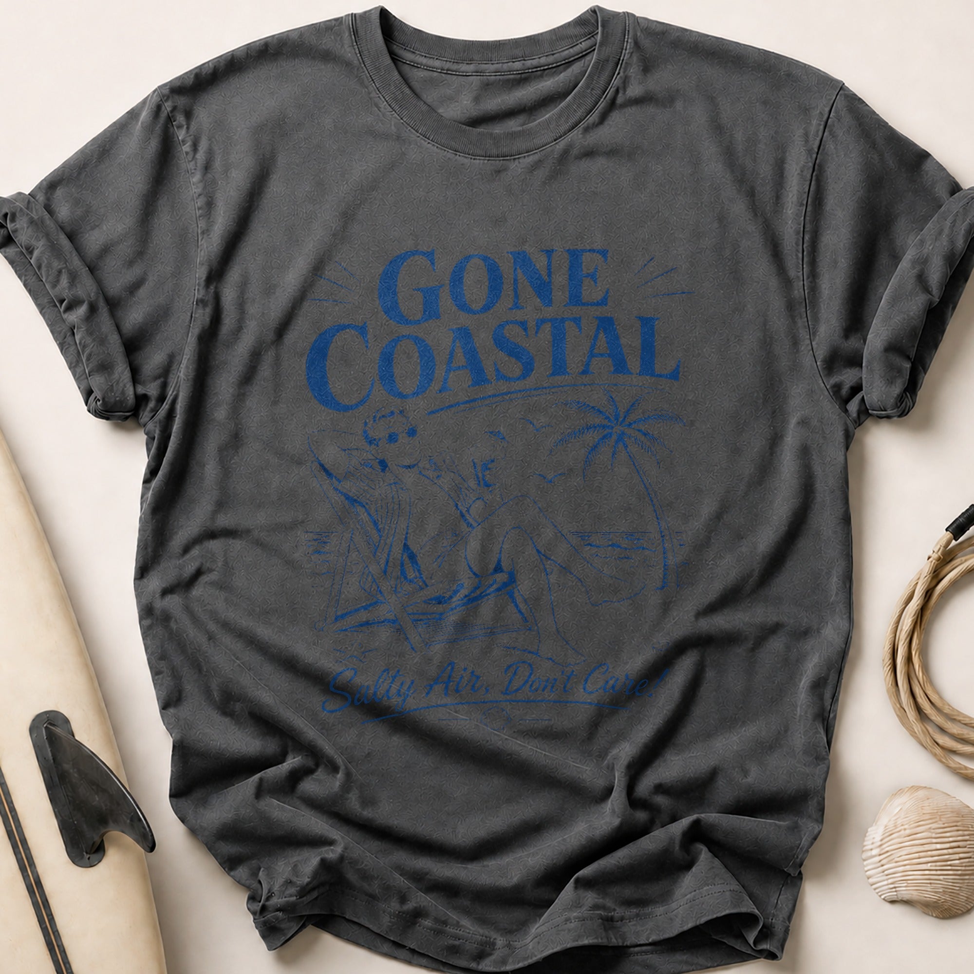 Gone Coastal Tee - Charcoal