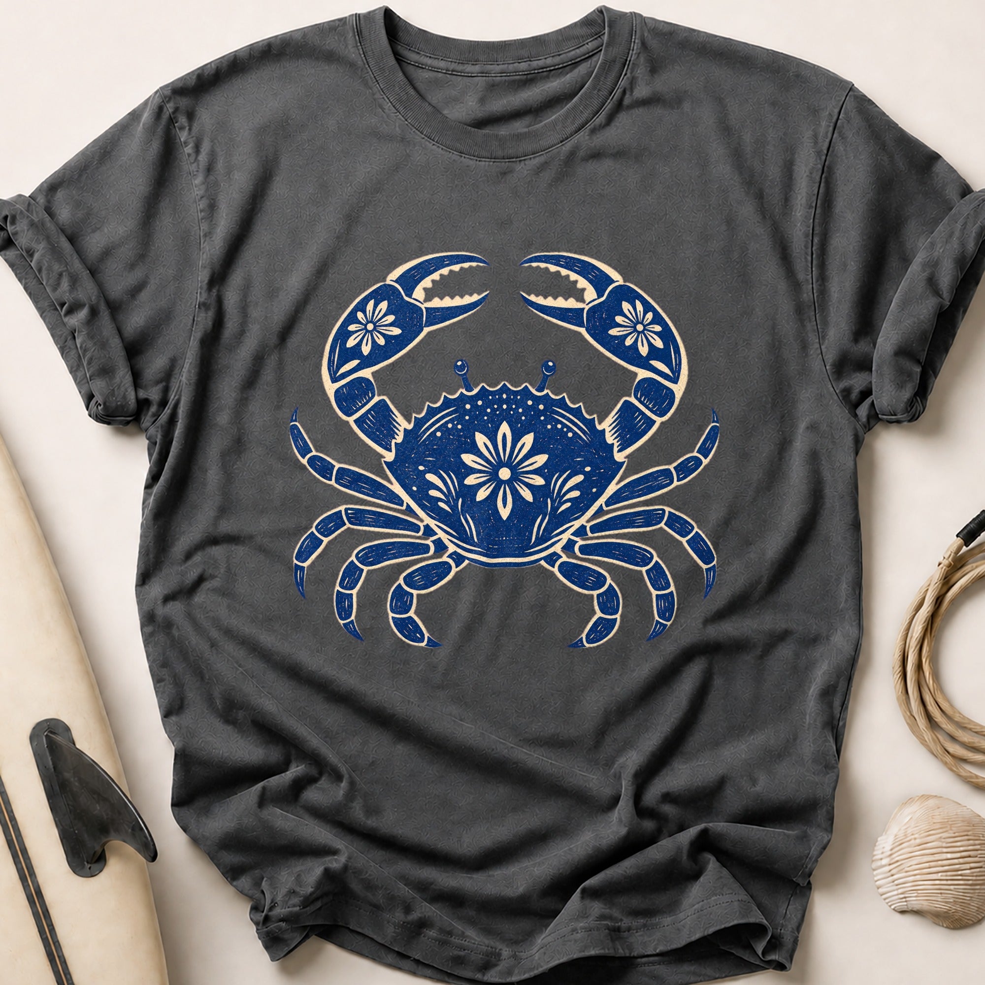 Crab Tee - Charcoal