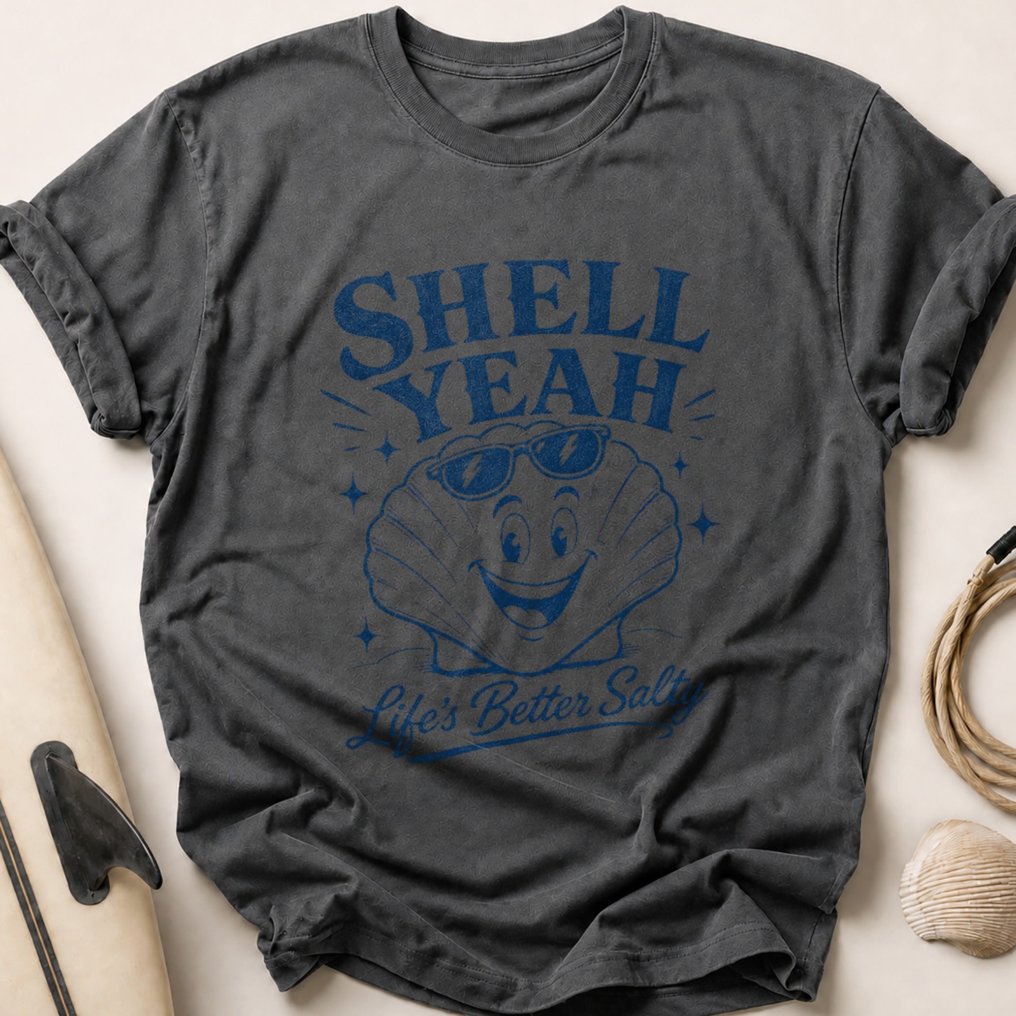 Shell Yeah Tee - Charcoal