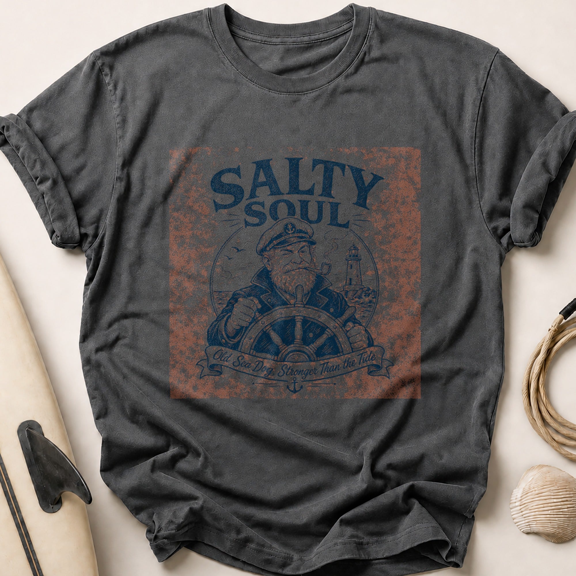 Salty Soul Tee - Charcoal