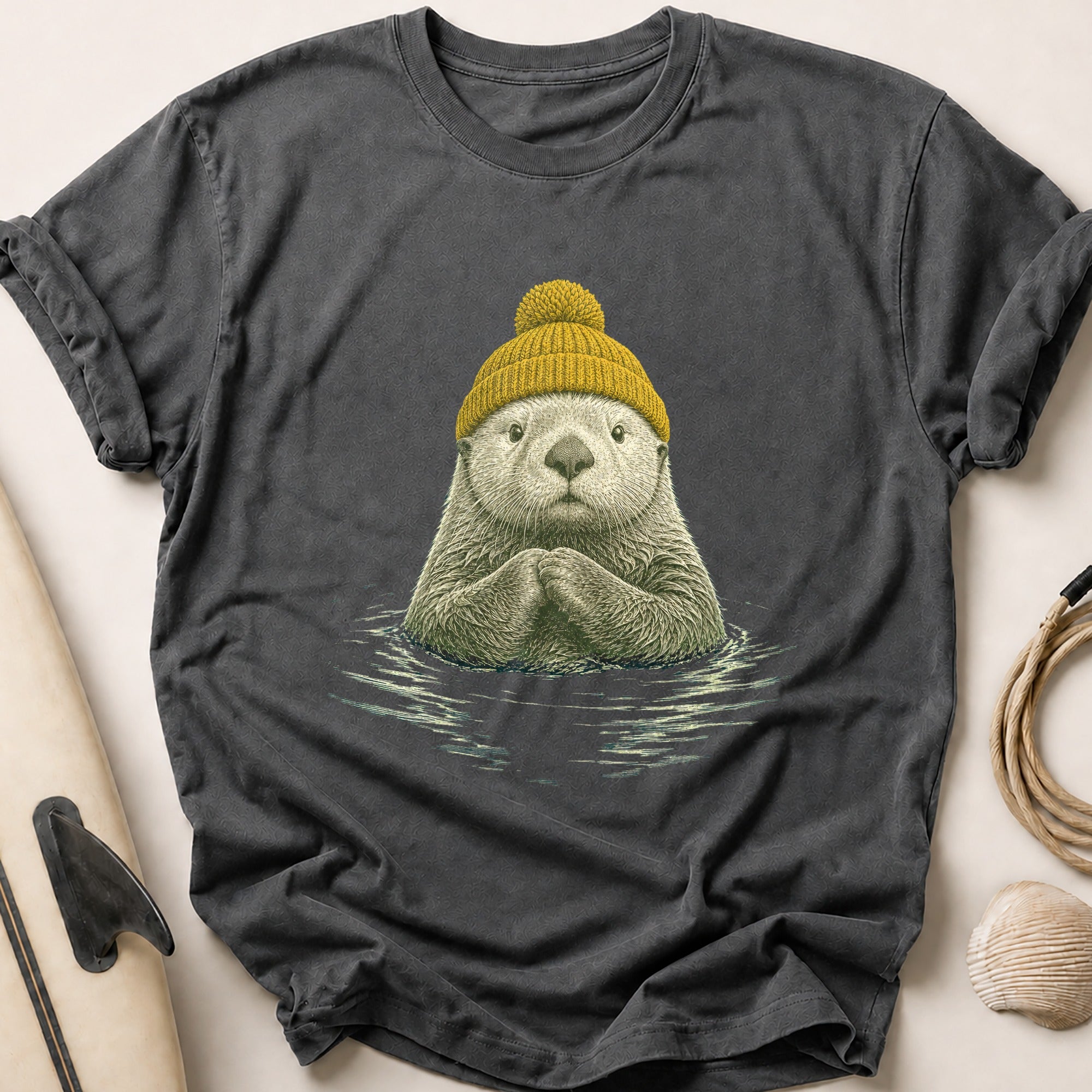 Sea Otter Tee - Charcoal