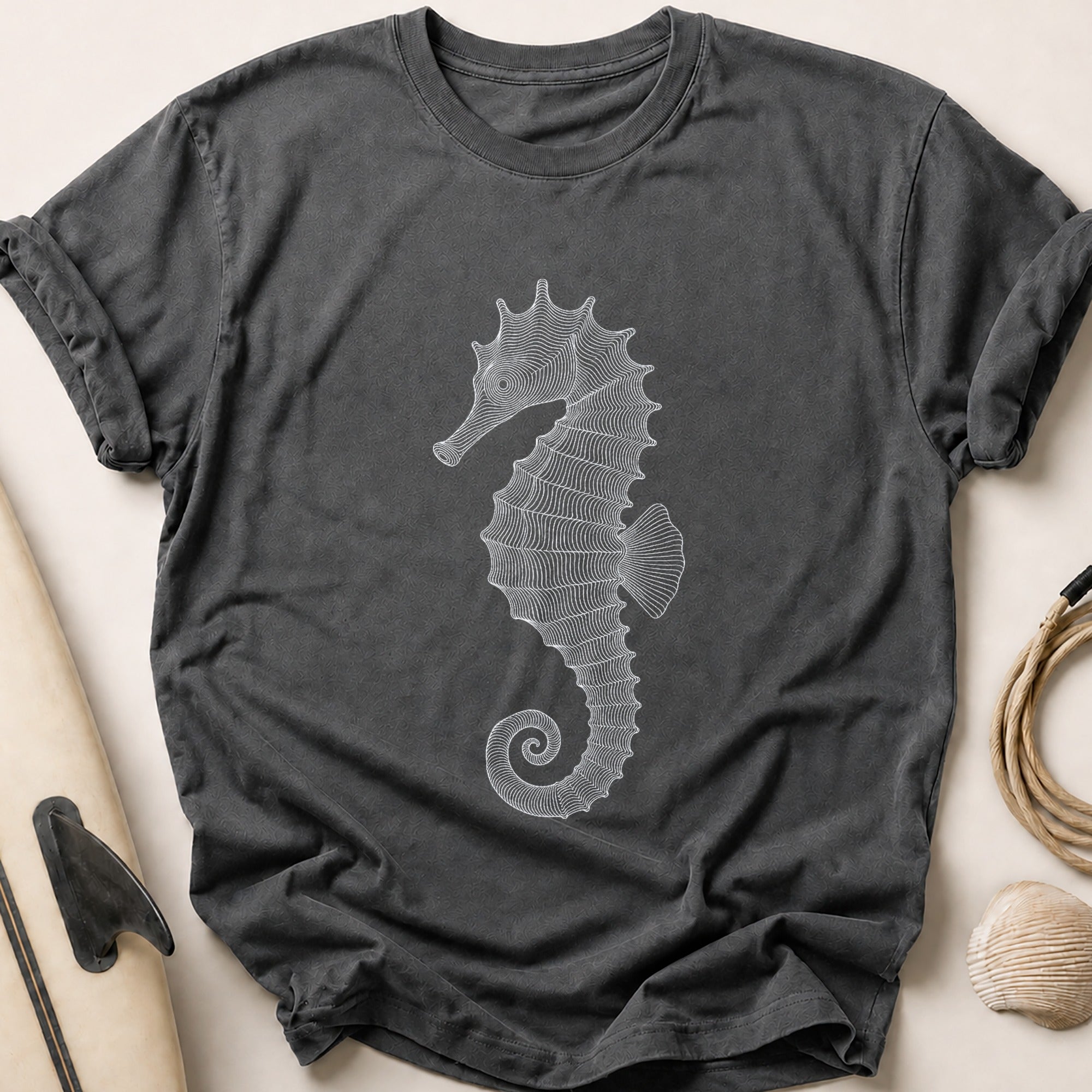 Seahorse III Tee - Charcoal