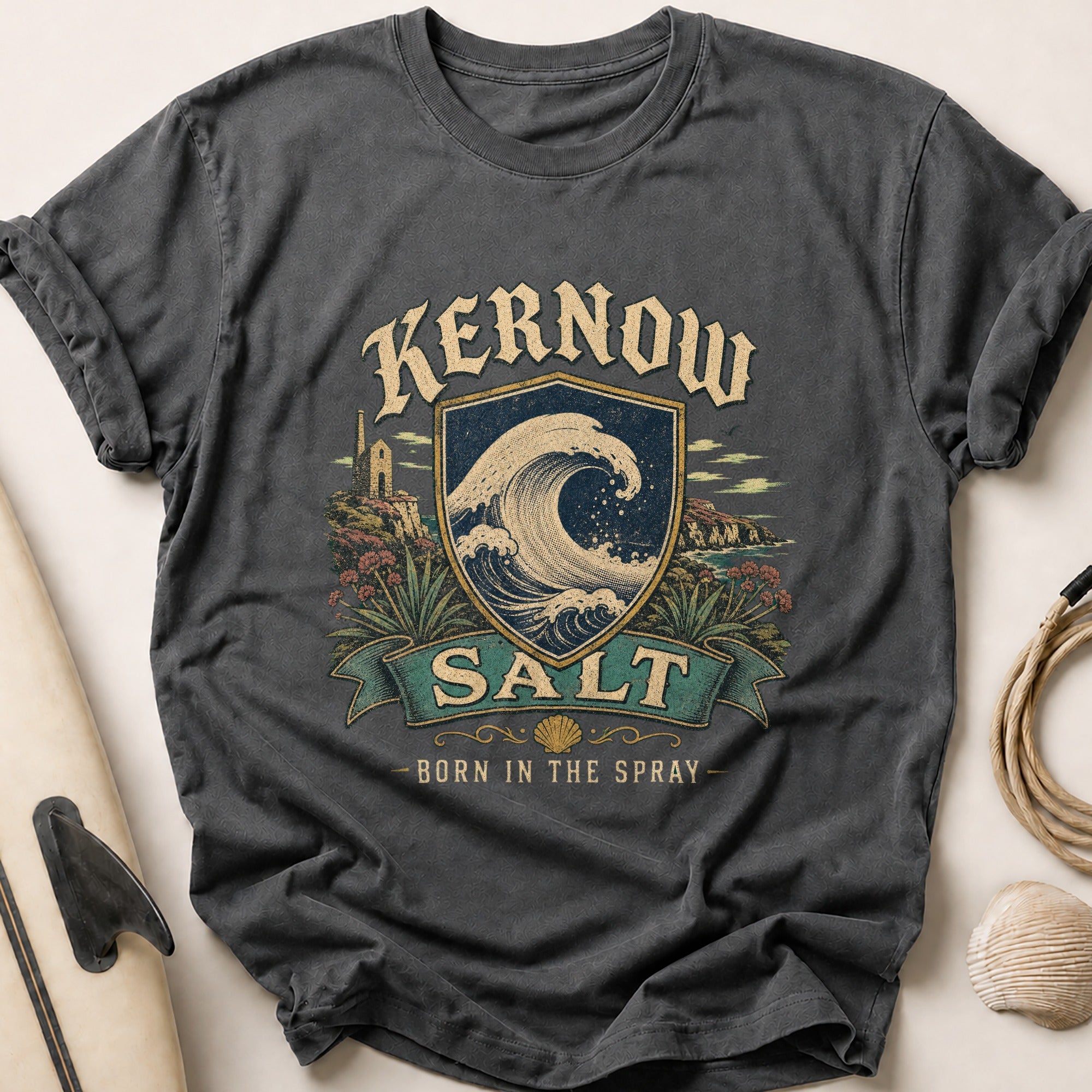 Kernow Salt Tee - Charcoal
