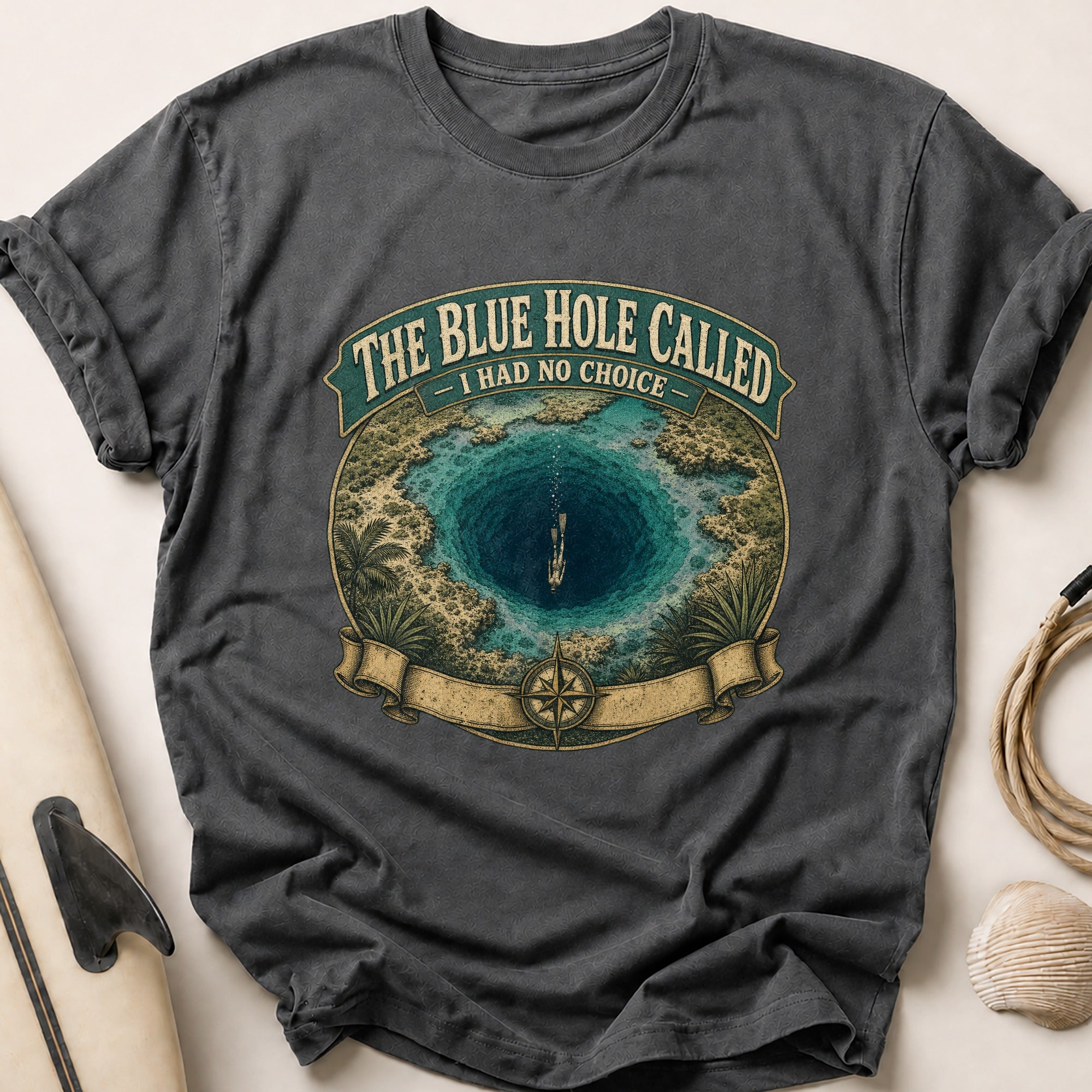 The Blue Hole Called Tee - Charcoal